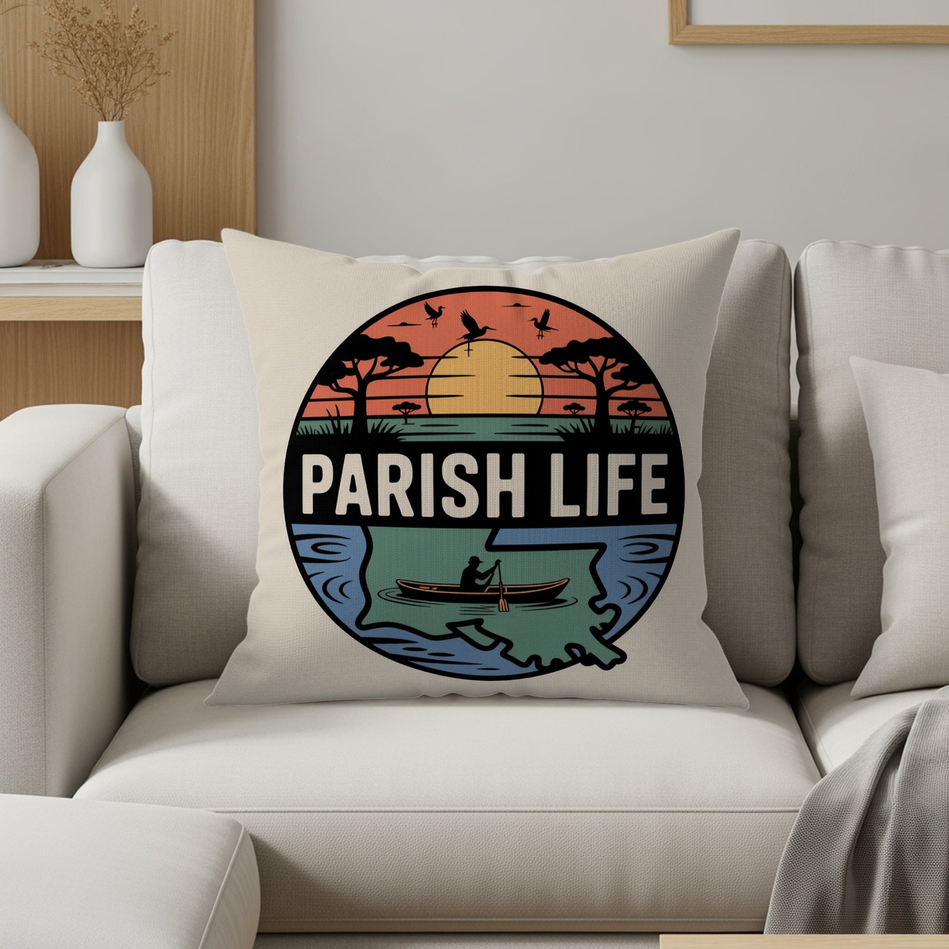 Parish Life Scenic Design Square Pillow product