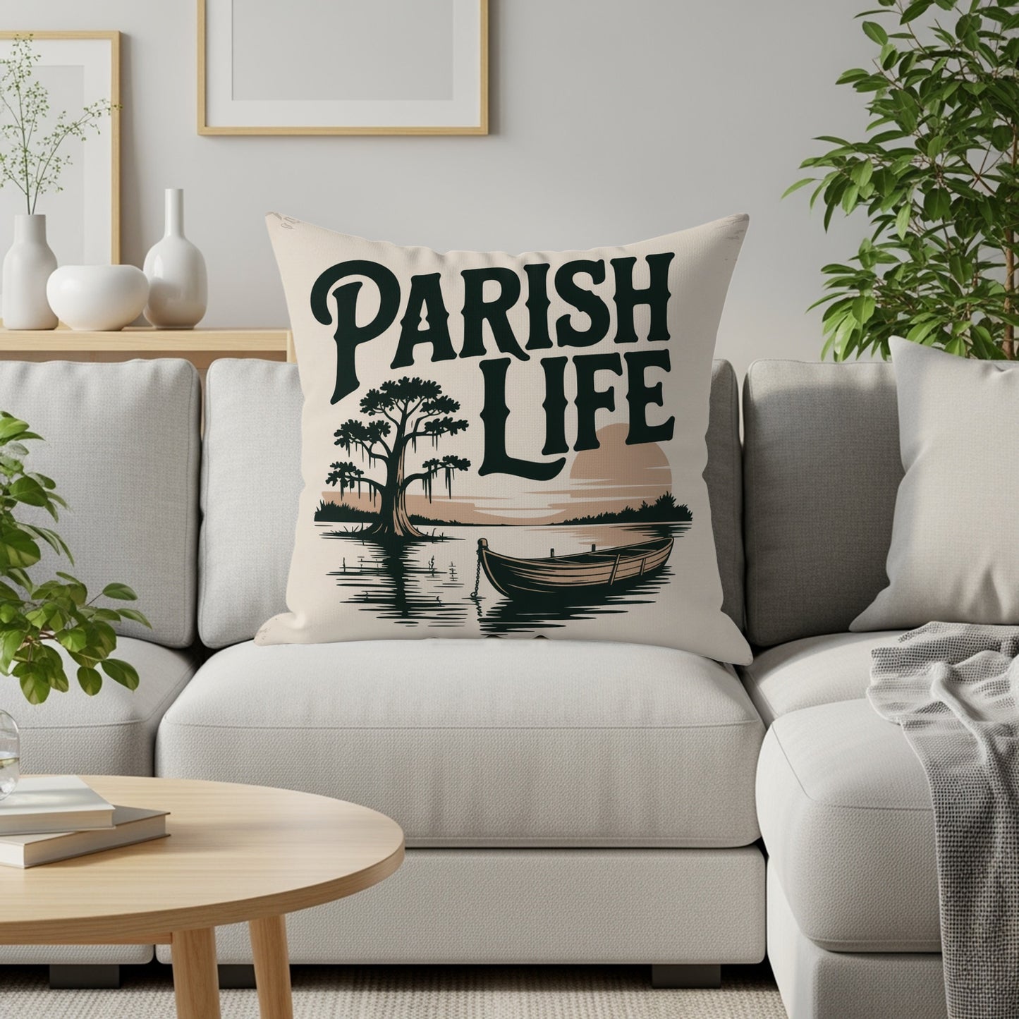 Parish Life Scenic Art Design Throw Pillow product