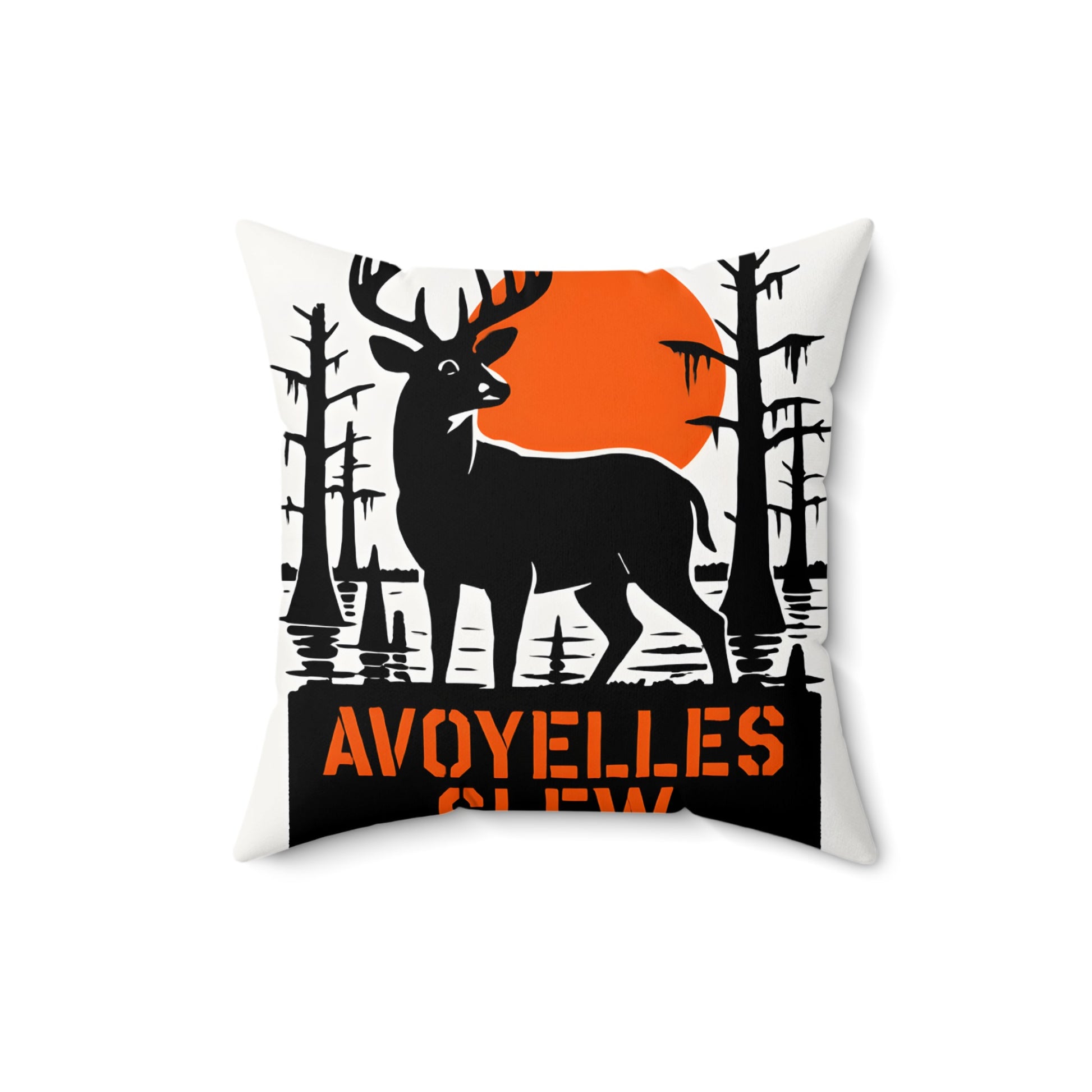 Avoyelles Slew Deer Silhouette Design Pillow product