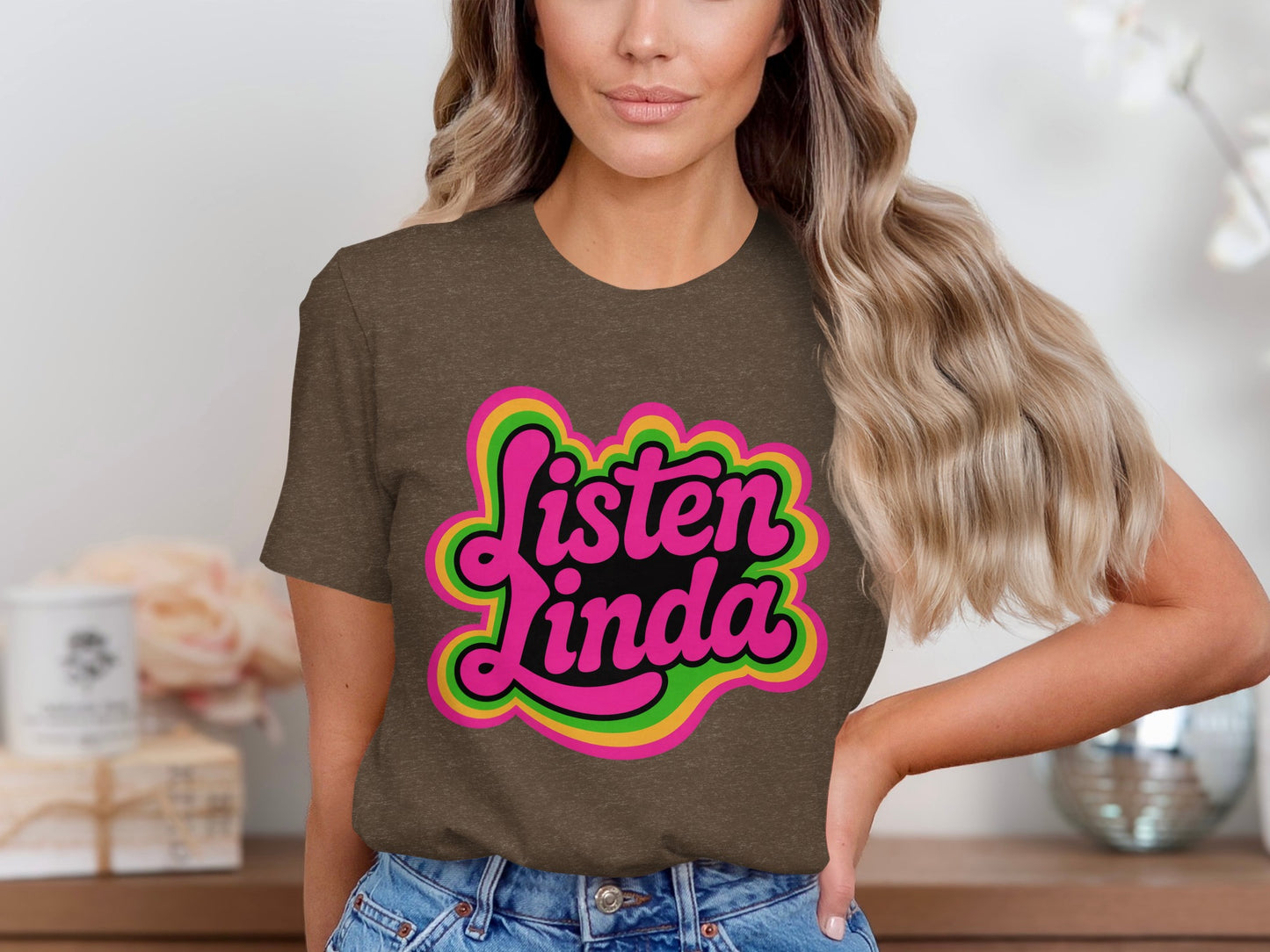 Listen Linda Graphic Tee Shirt Fun Casual Wear product type