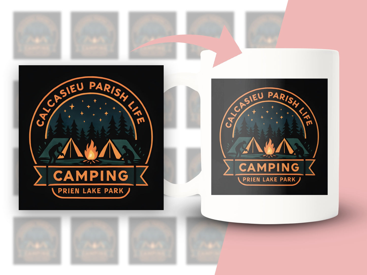 Calcasieu Parish Life Camping Mug, Prien Lake Park Souvenir, Outdoor Adventure Coffee Cup, Unique Camper Gift