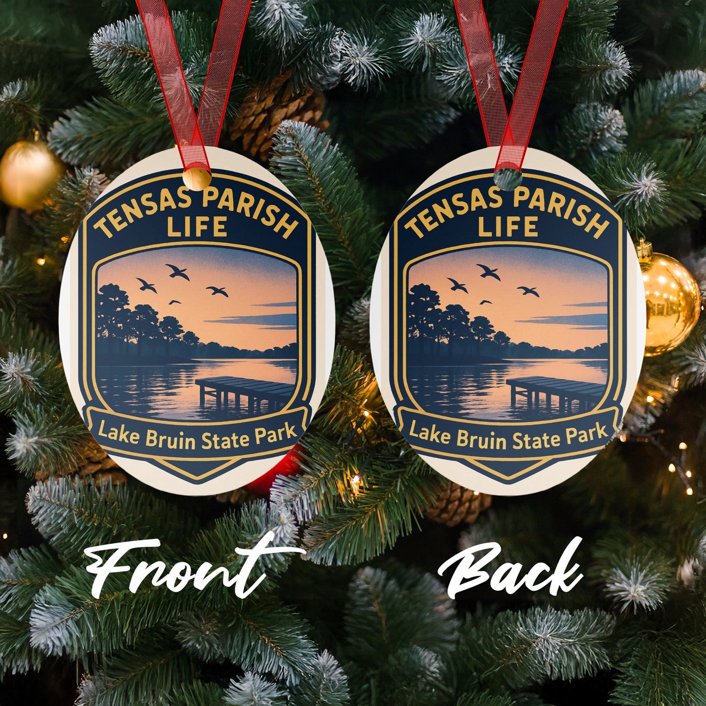 Tensas Parish Life Lake Bruin State Park Ornament, Christmas Tree Decoration, Holiday Gift Idea, Collectible Souvenir, Festive Decor