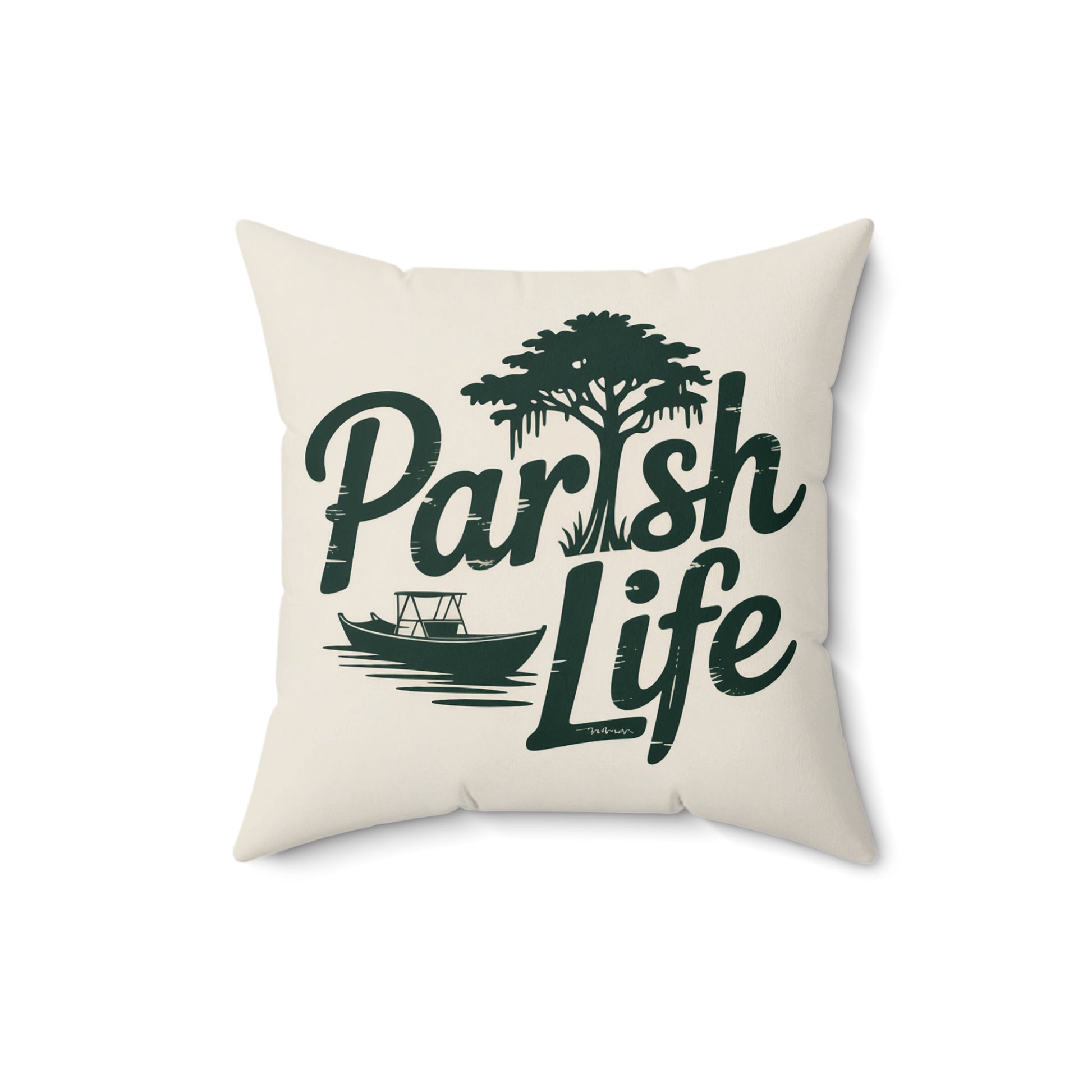 Parish Life Tree and Boat Design Throw Pillow product