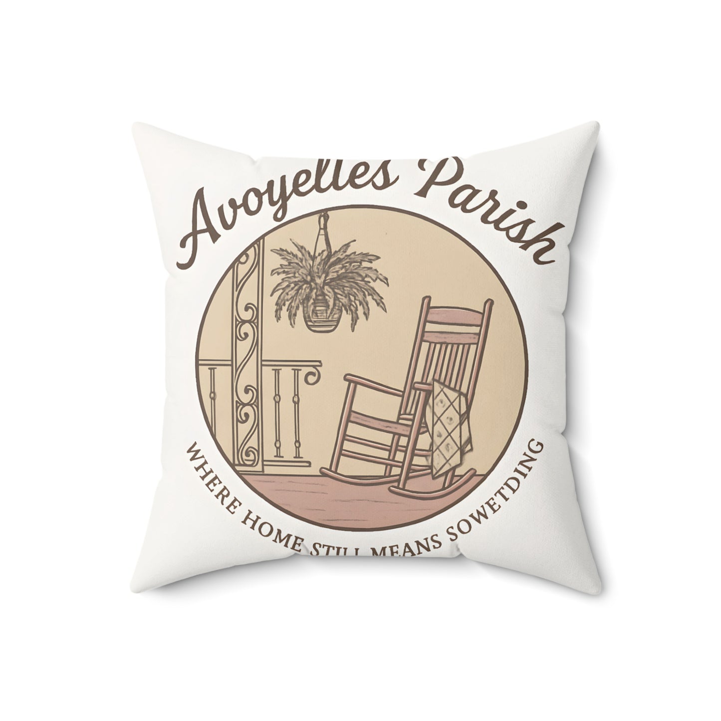 Avoyelles Parish Rocking Chair Illustration Pillow product