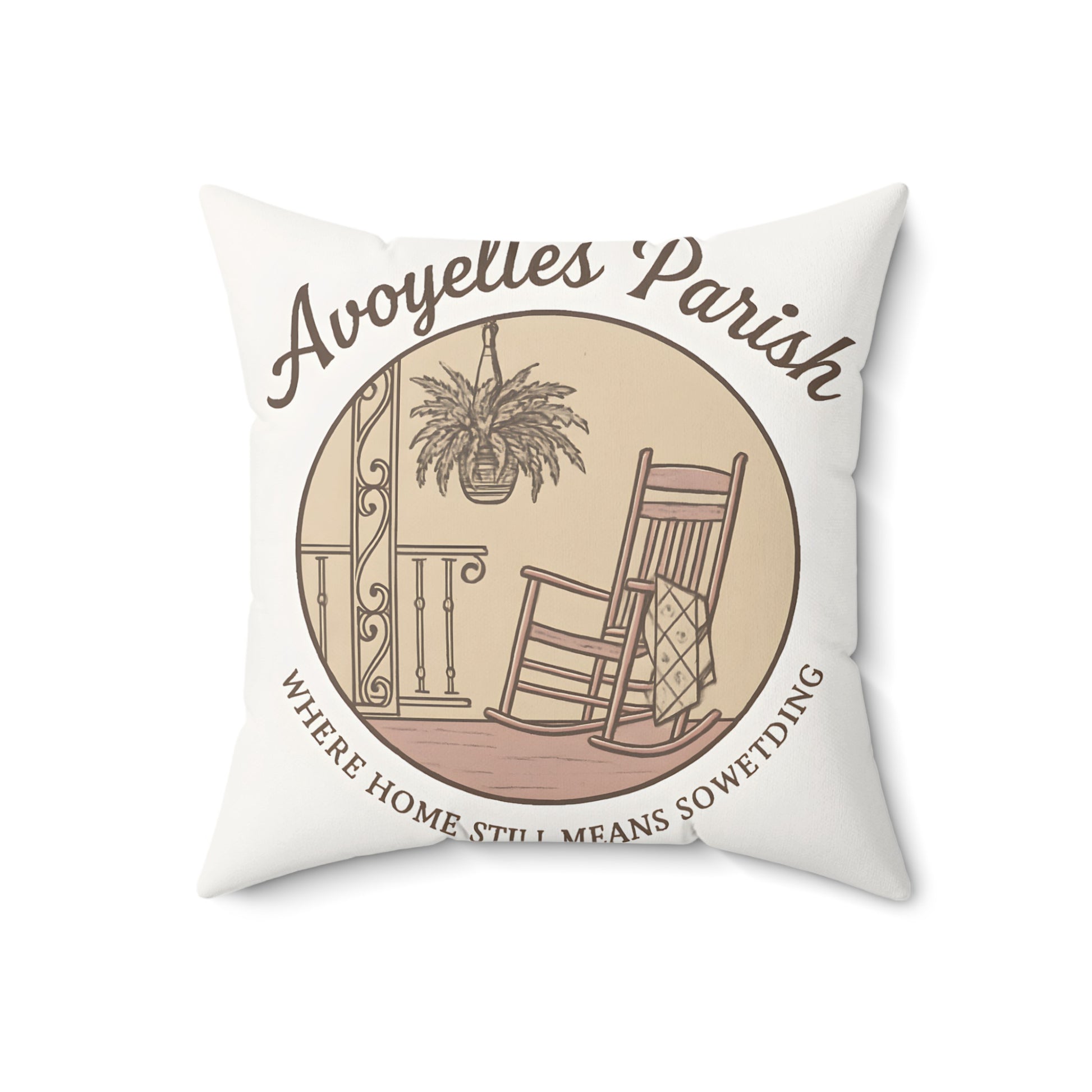 Avoyelles Parish Rocking Chair Illustration Pillow product