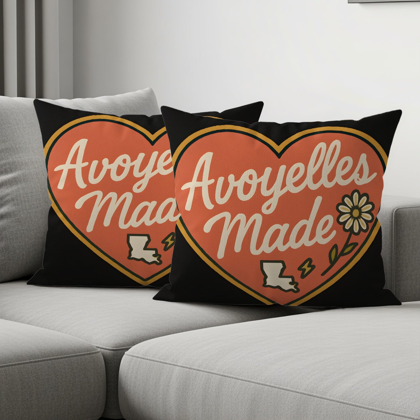Avoyelles Made Heart Design Decorative Pillow product