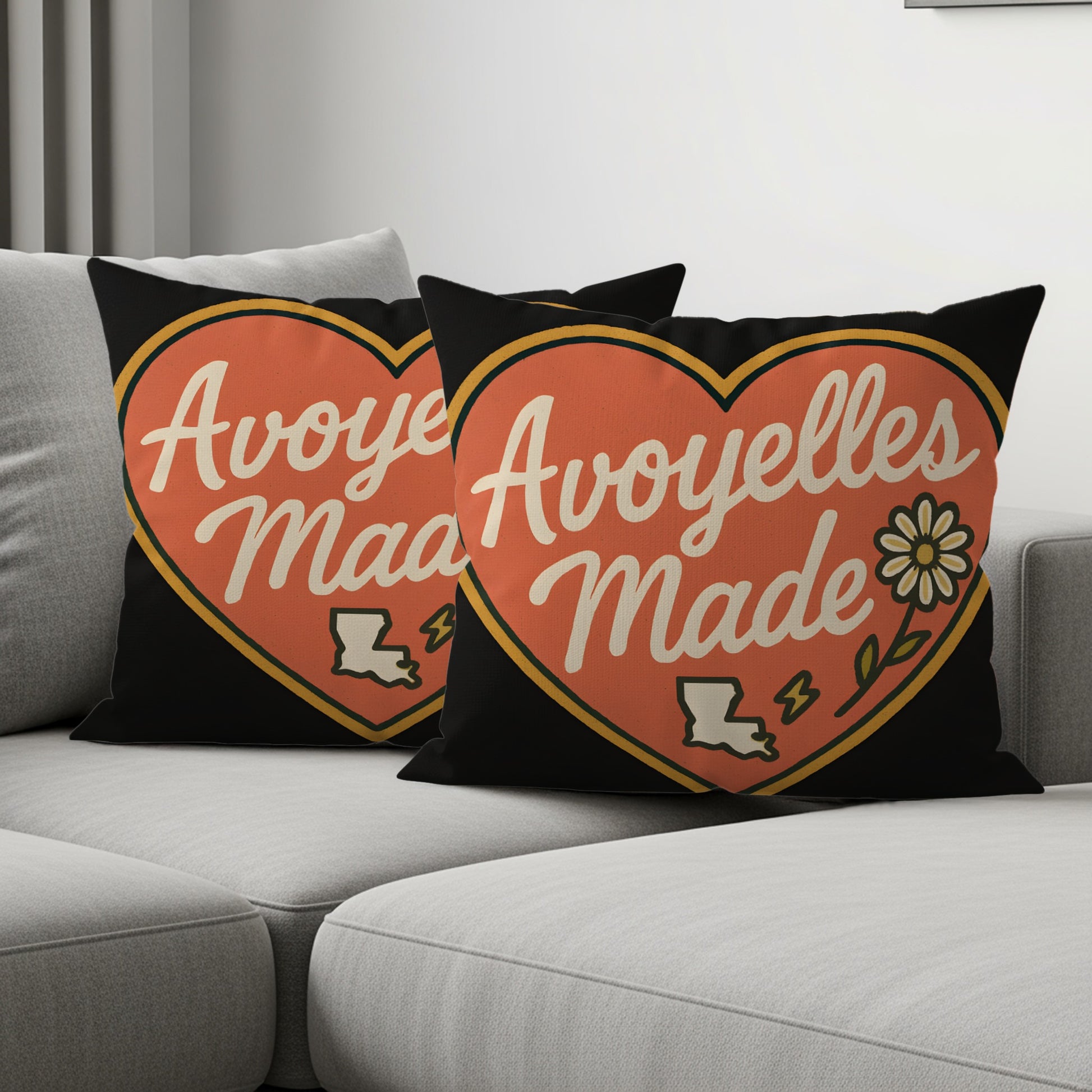 Avoyelles Made Heart Design Decorative Pillow product
