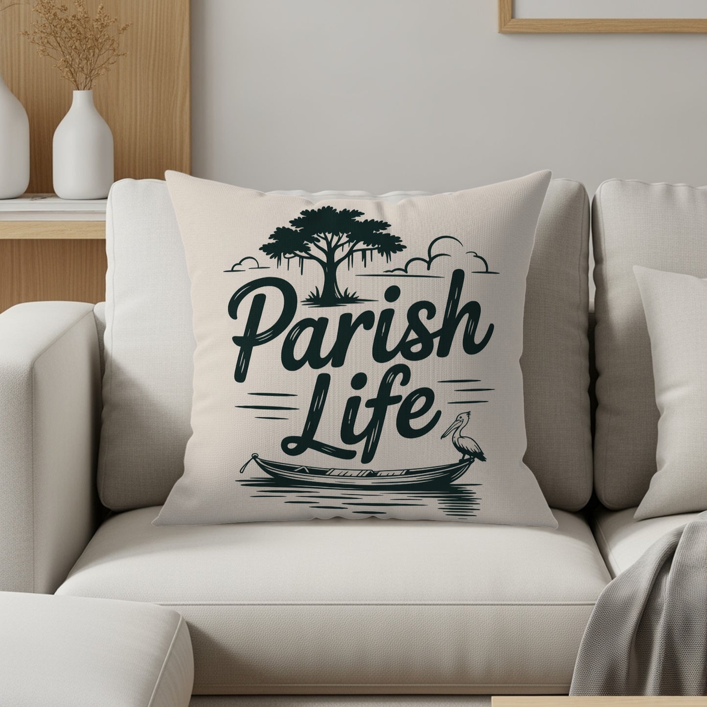 Parish Life Scenic Design Throw Pillow product