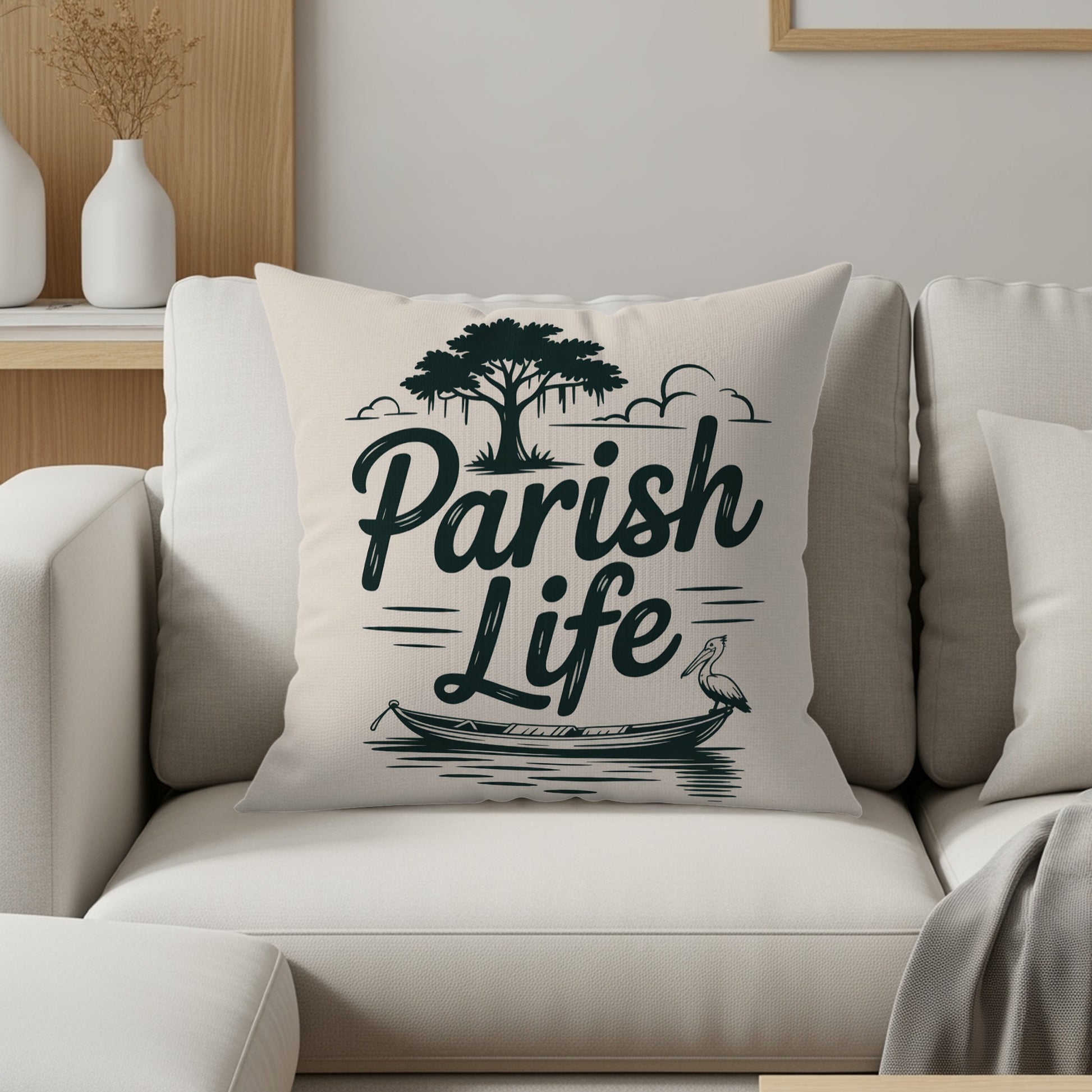 Parish Life Scenic Design Throw Pillow product