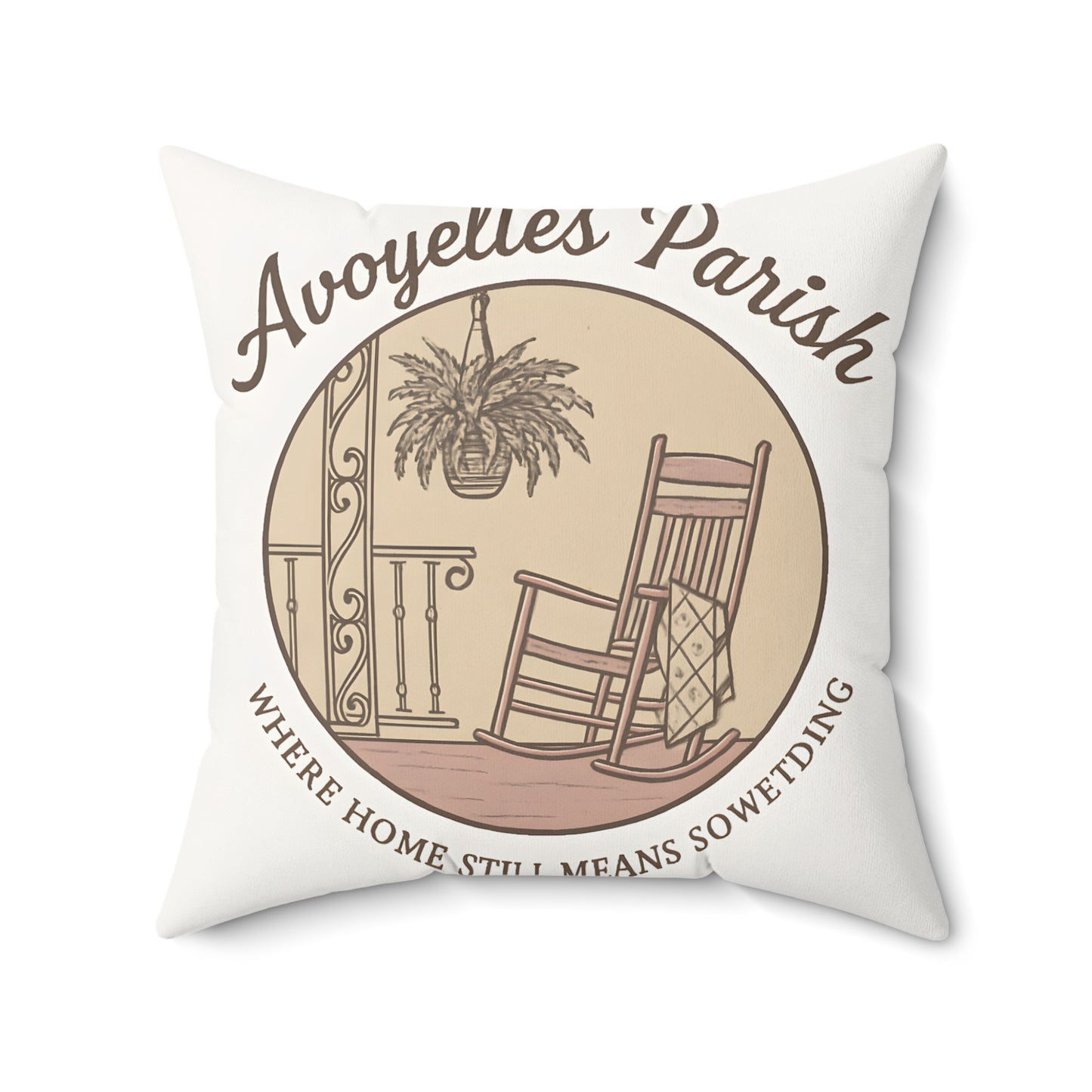 Avoyelles Parish Rocking Chair Design Pillow product type