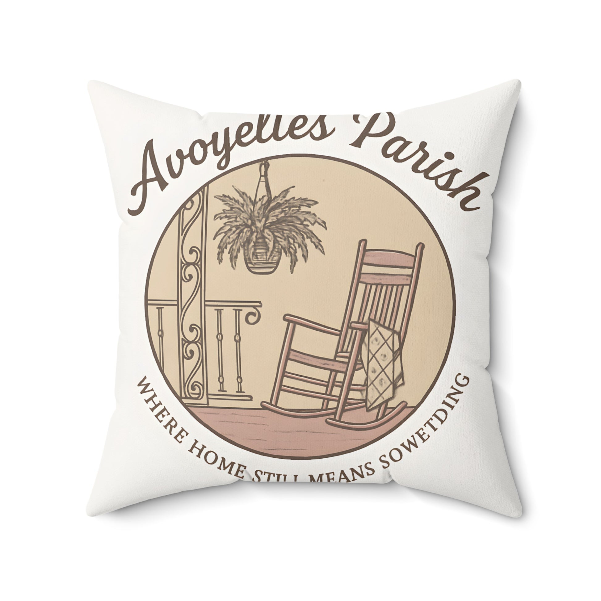 Avoyelles Parish Rocking Chair Design Pillow product type