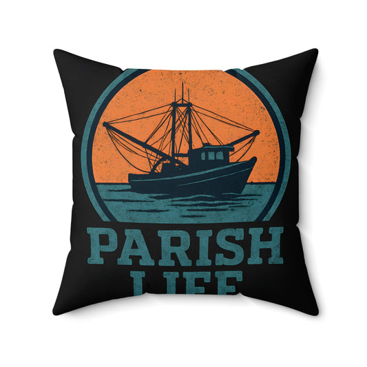 Parish Life Fishing Boat Design Throw Pillow product