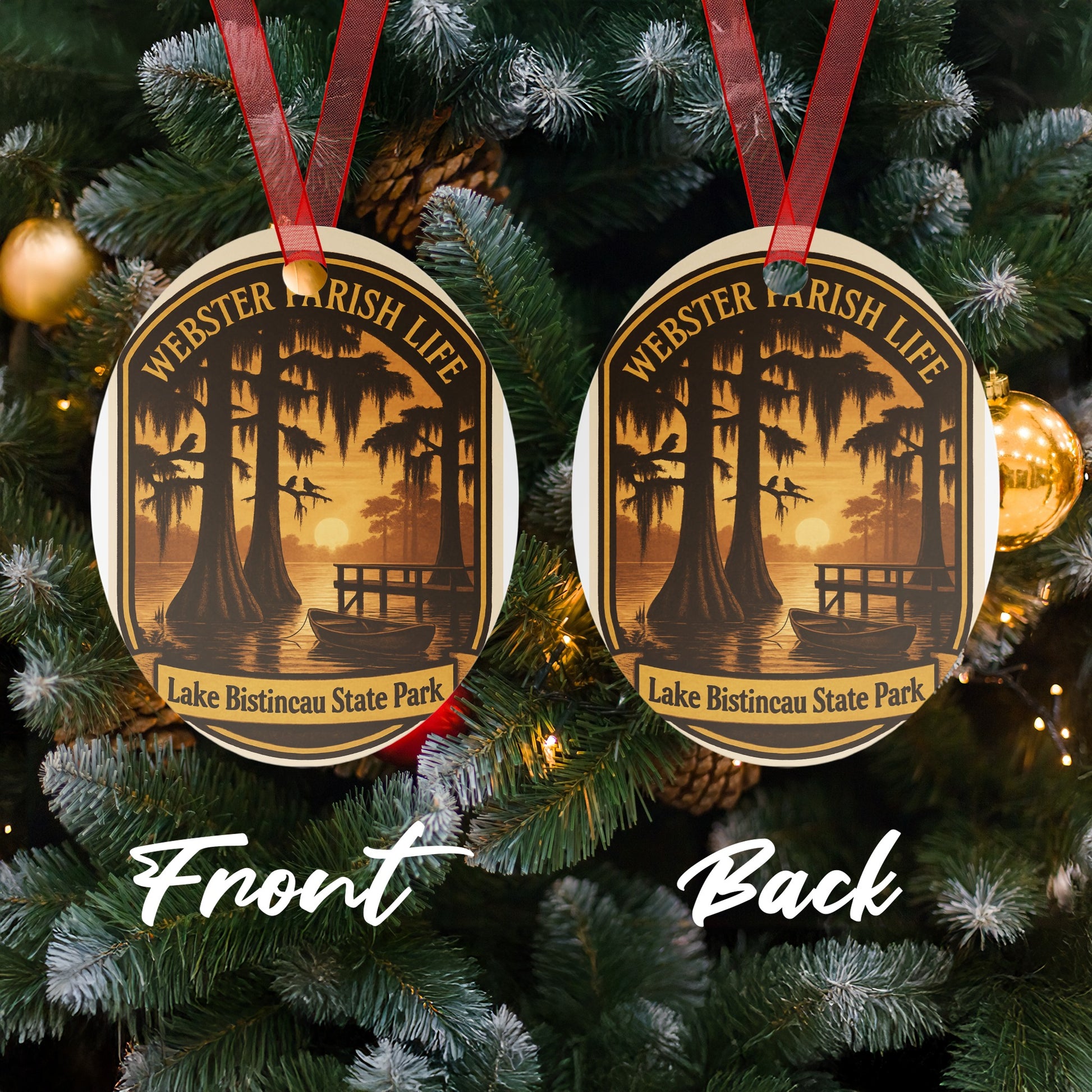 Personalized Lake Bistineau State Park Ornament, Webster Irish Life Christmas Decor, Custom Holiday Gift, Unique Tree Decoration