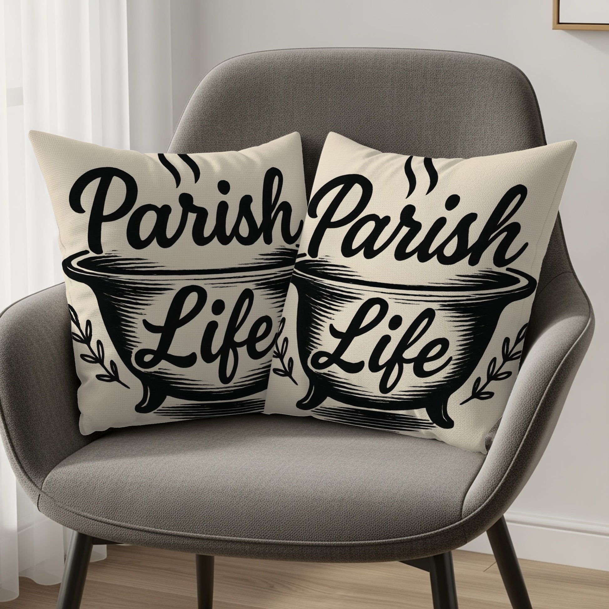 Parish Life Print Throw Pillow product type