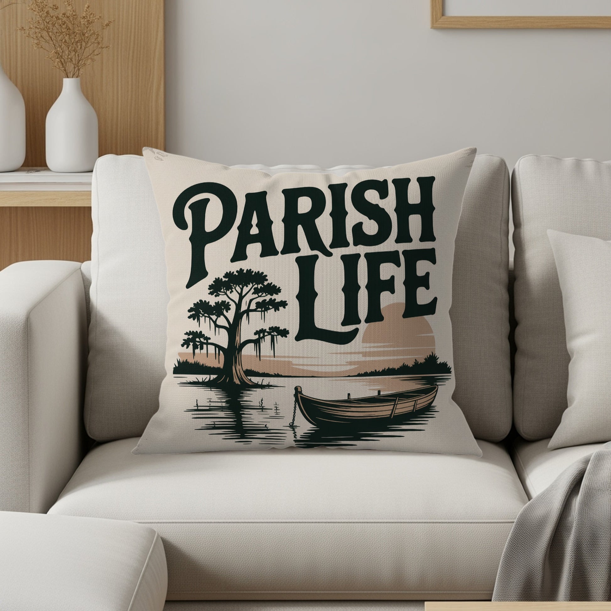 Parish Life Scenic Design Throw Pillow product