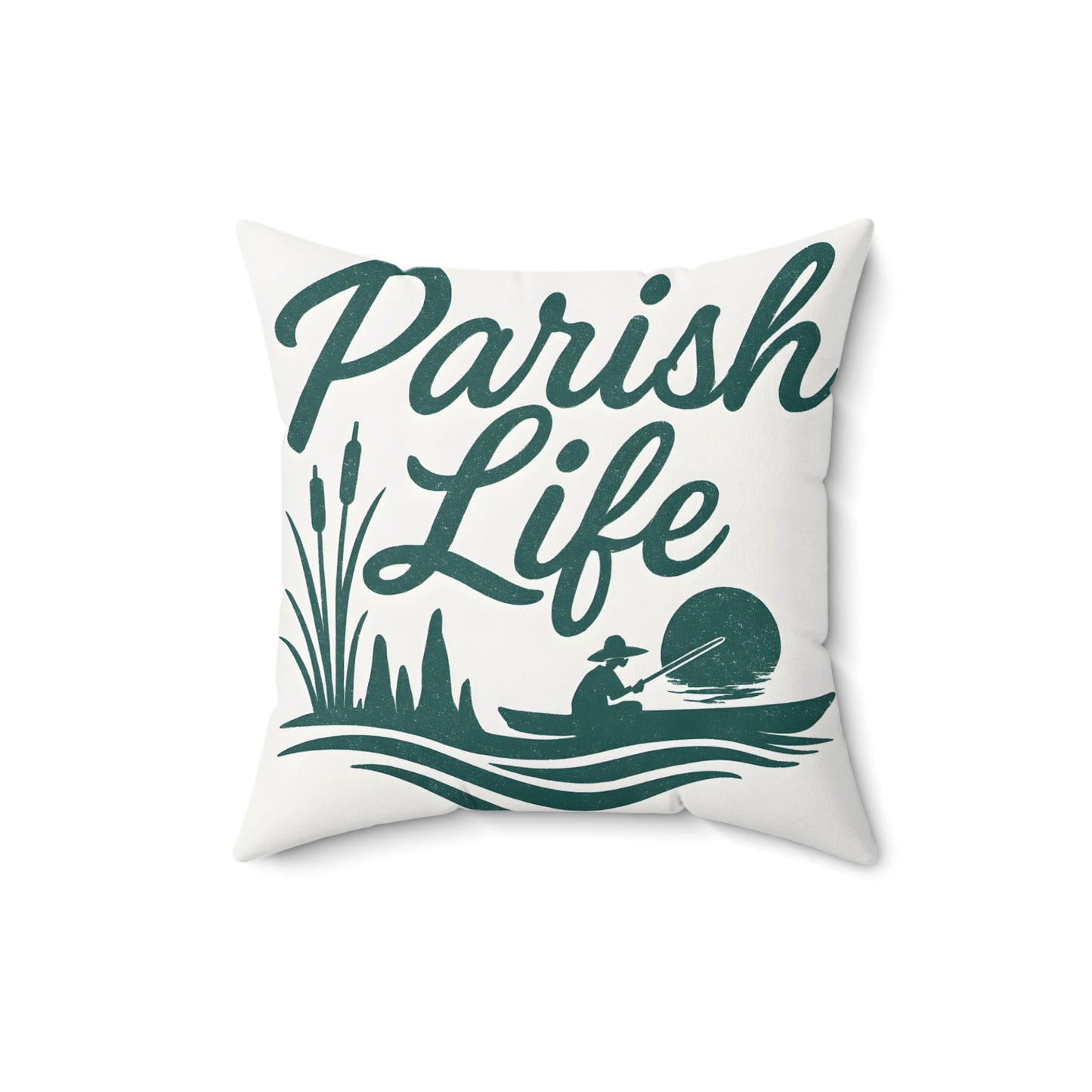 Parish Life Fishing Design Throw Pillow product