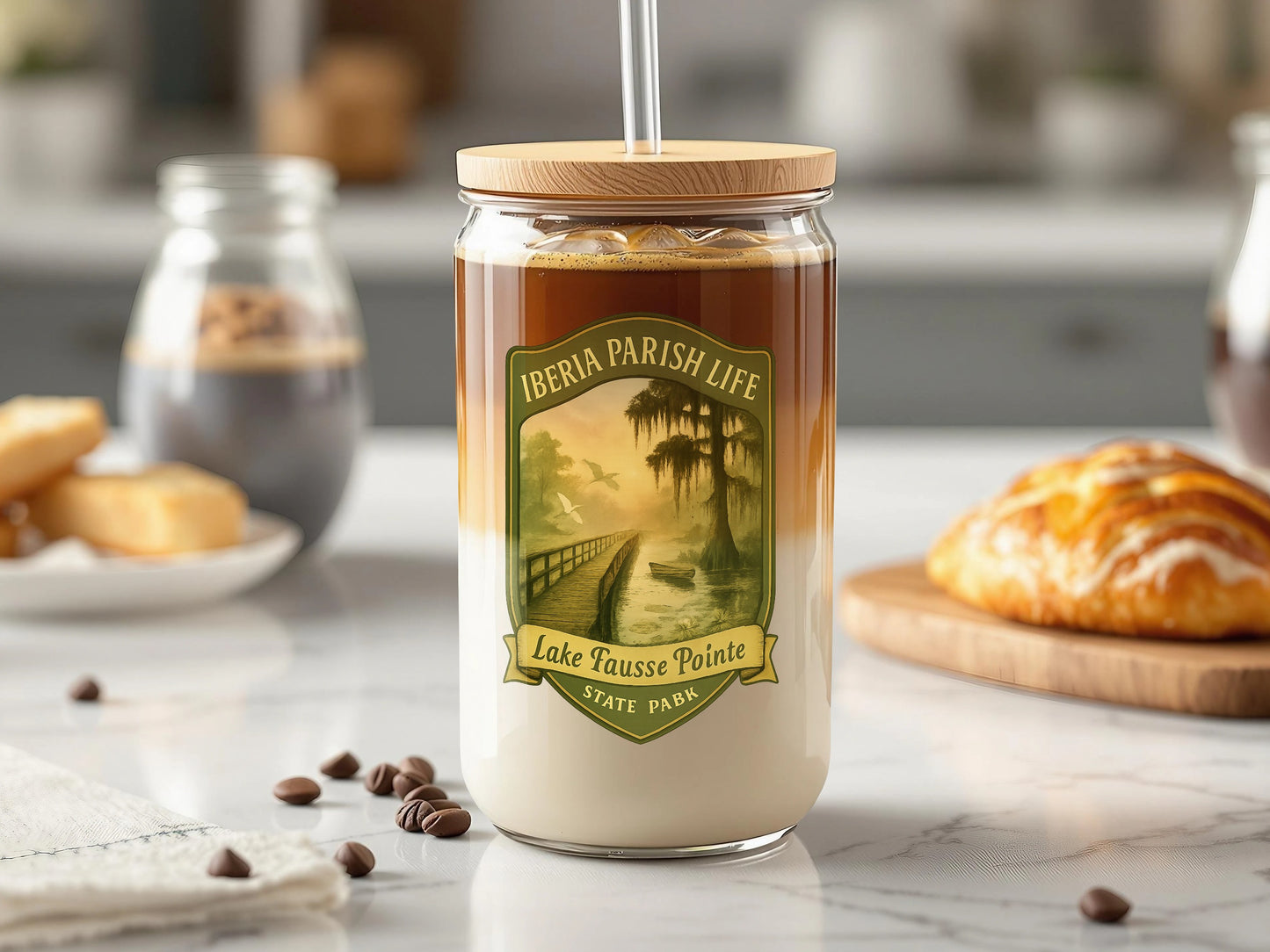 Scenic Lake House Pointe Jar Candle, Iberia Parish Life, Nature Inspired Decor, Autumn Season Ambiance, Hand-Poured Soy Wax