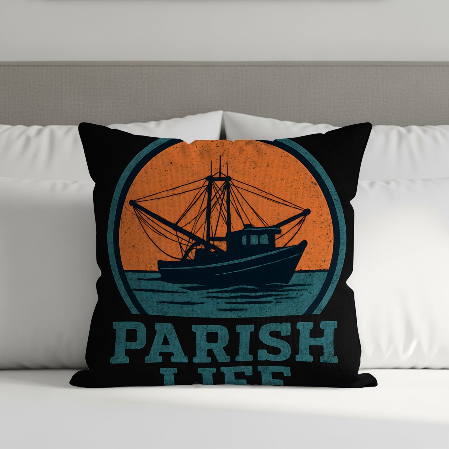 Parish Life Boat Design Throw Pillow product