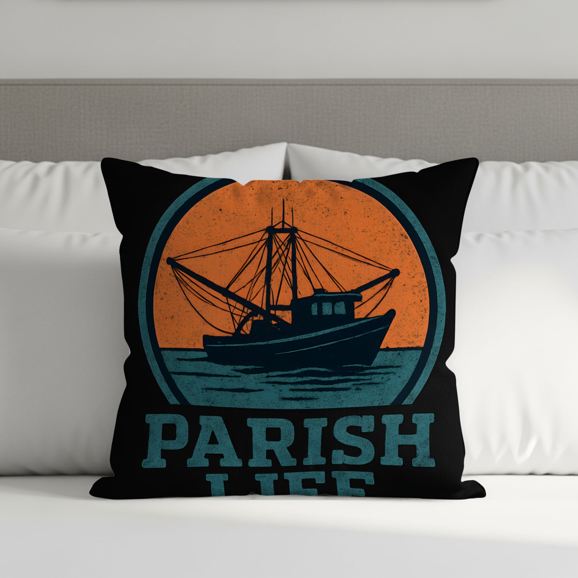 Parish Life Boat Design Throw Pillow product