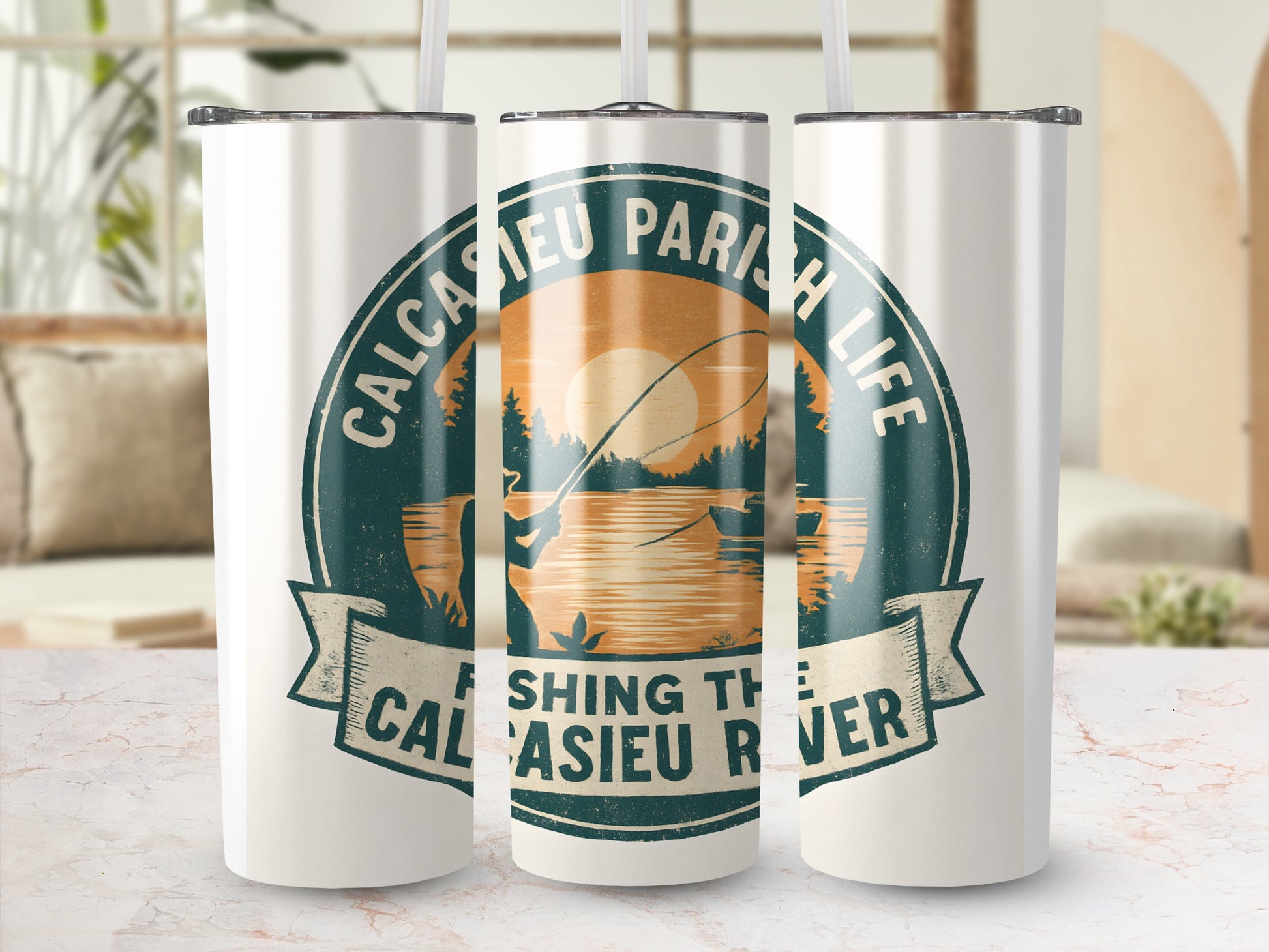 Custom Insulated Tumbler Vintage Camping Design, Mountain Lake Sunset, Stainless Steel Travel Mug, Outdoor Enthusiast Gift Idea