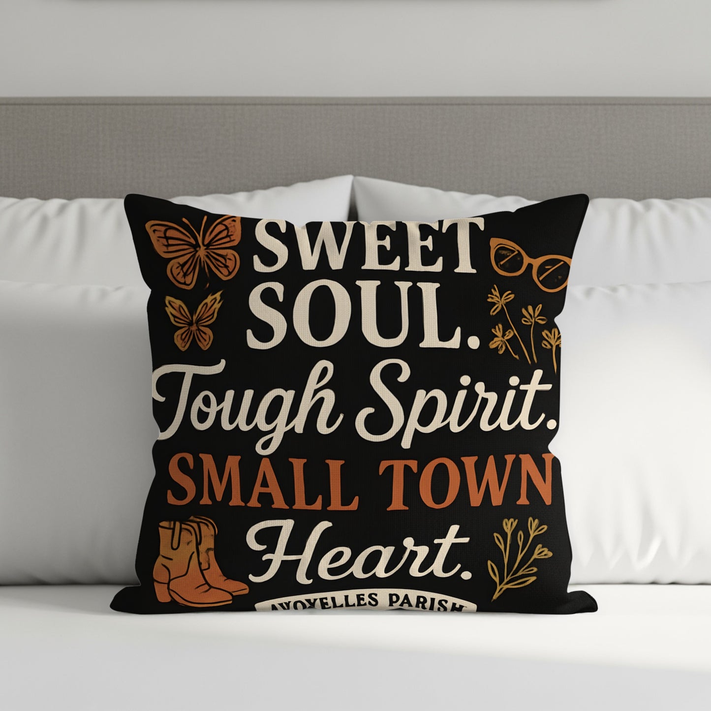 Sweet Soul Tough Spirit Small Town Heart Pillow product type