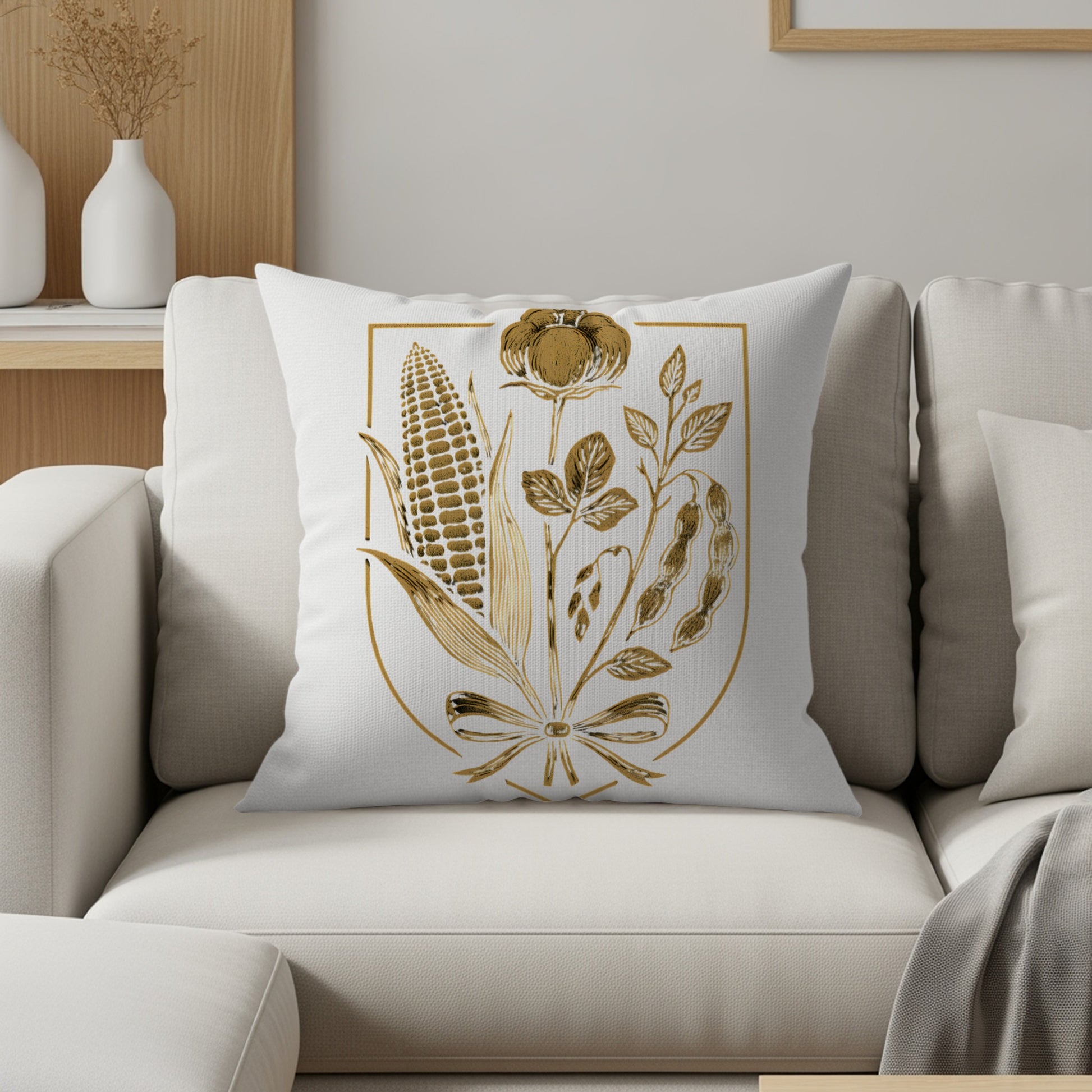 Vintage Botanical Pattern Embroidered Pillow product