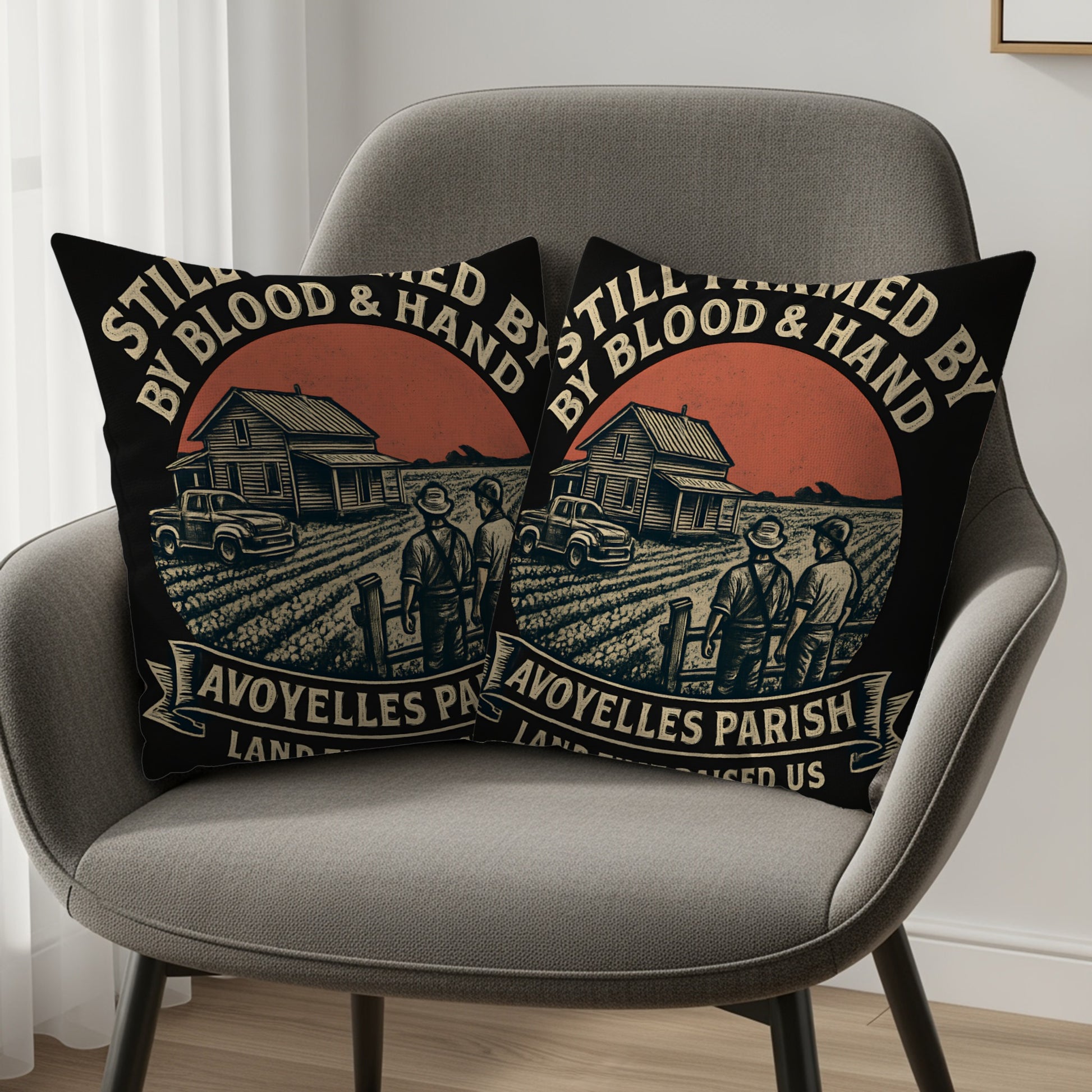 Farm Themed Avoyelles Parish Design Throw Pillows product