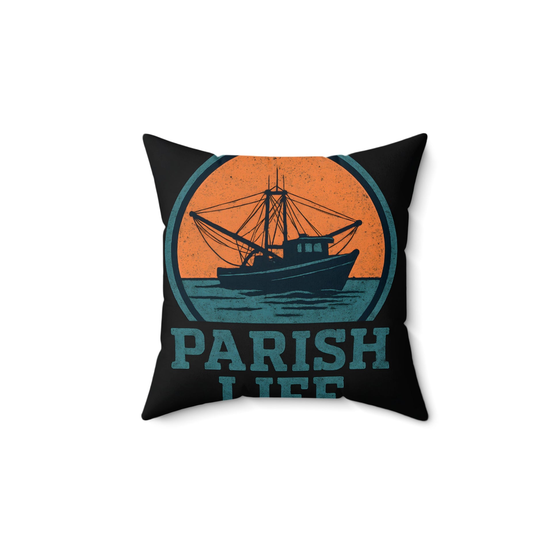 Parish Life Fishing Boat Design Decorative Pillow product