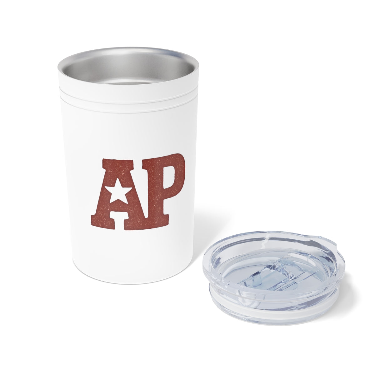 AP Logo White Tumbler With Lid Drinkware Product