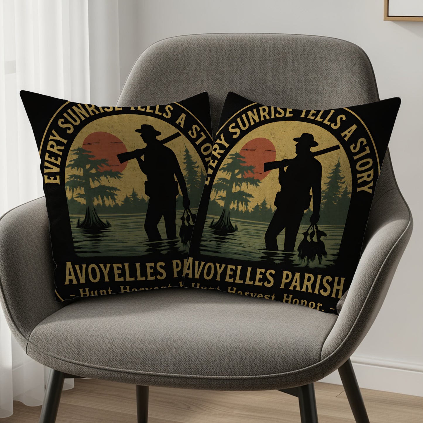 Avoyelles Parish Hunt Harvest Honor Scenic Pillows & Pillow Cases
