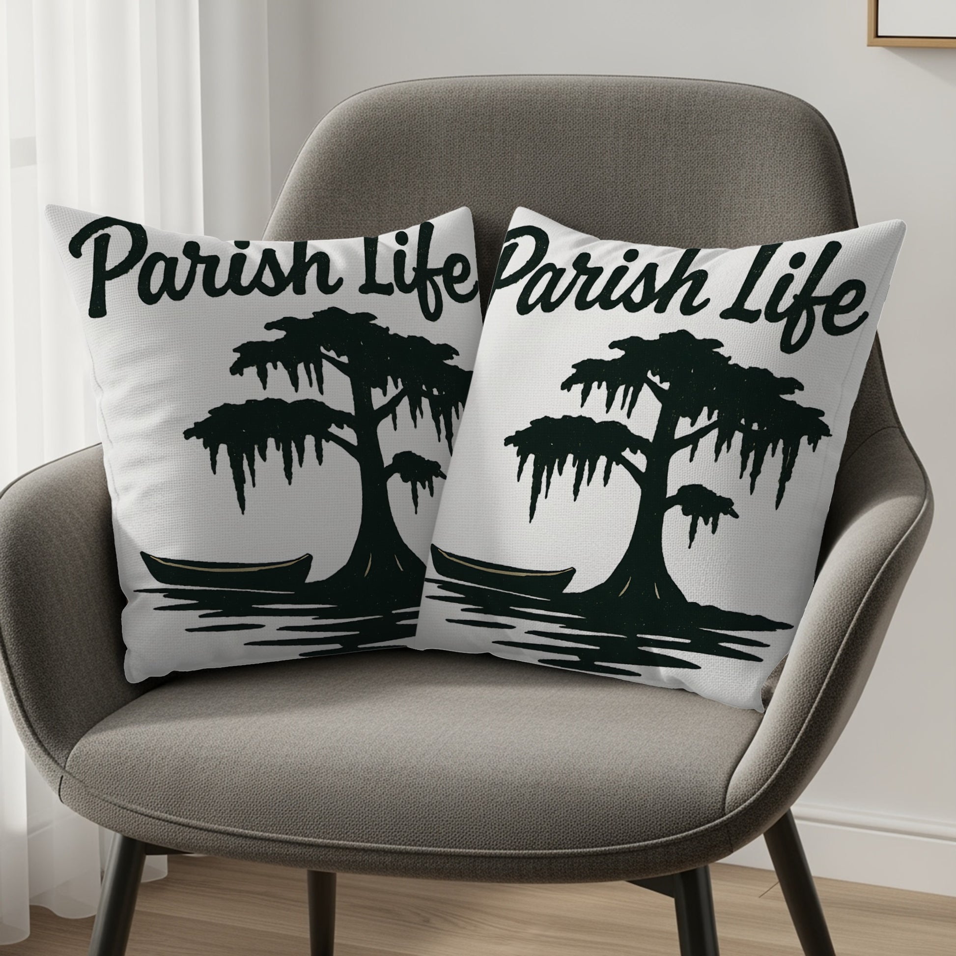 Parish Life Printed Throw Pillow with Tree Design product