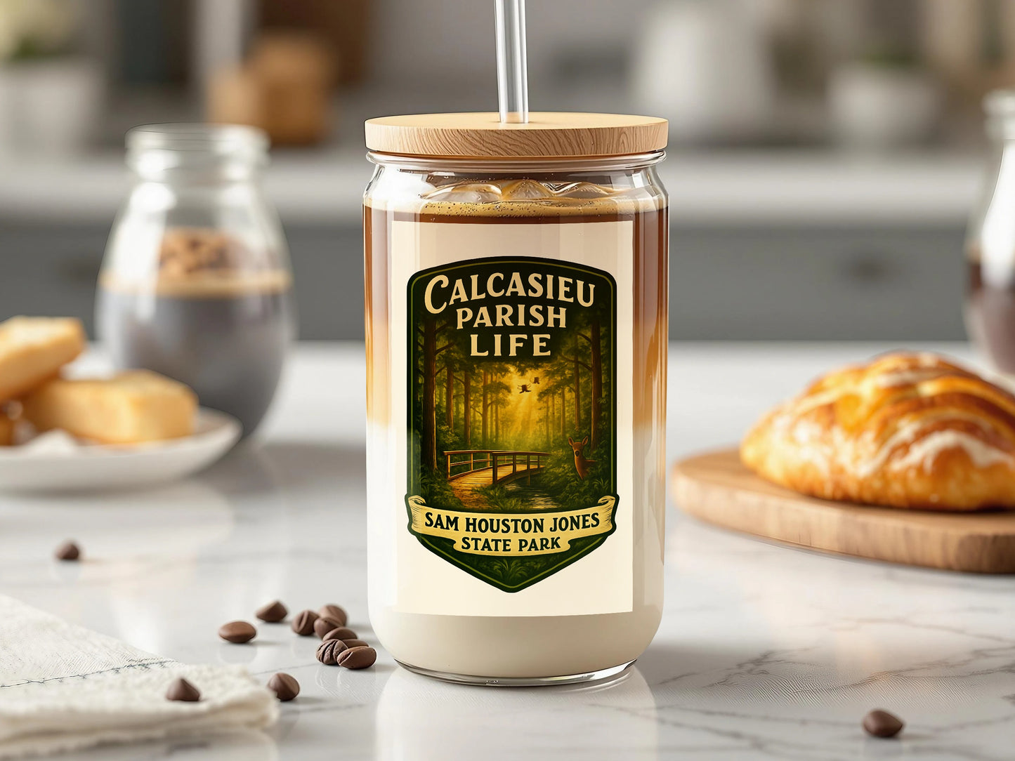 Calcasieu Parish Life Candle, Sam Houston Jones State Park Image, Scented Soy Candle, Kitchen Decor, Gift Idea