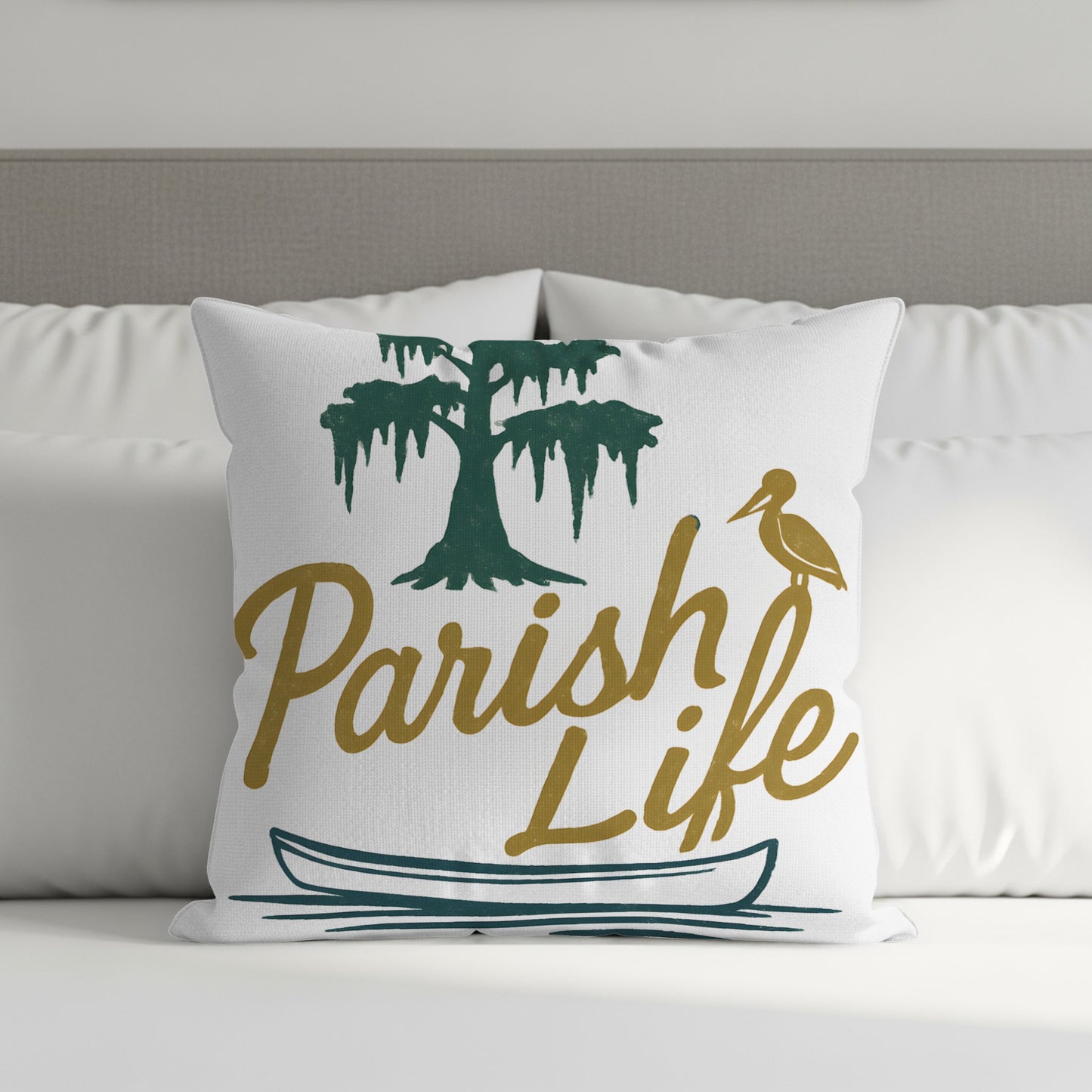 Parish Life Canoe Graphic Throw Pillow product type