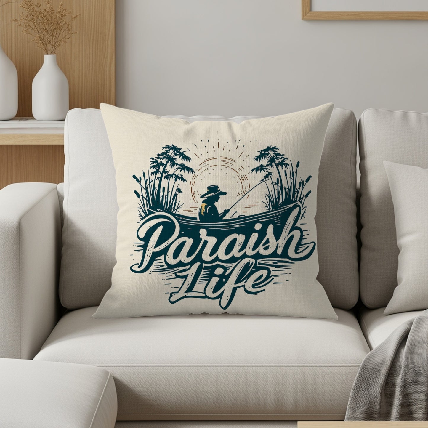 Fishing Adventure Paraish Life Pillow product type