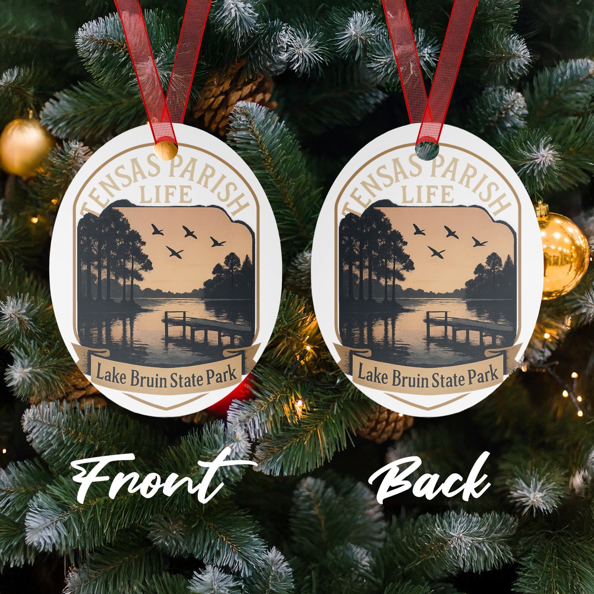 Lake Bruin State Park Ornament, EnSas Parish Life, Christmas Tree Decoration, Nature Scene