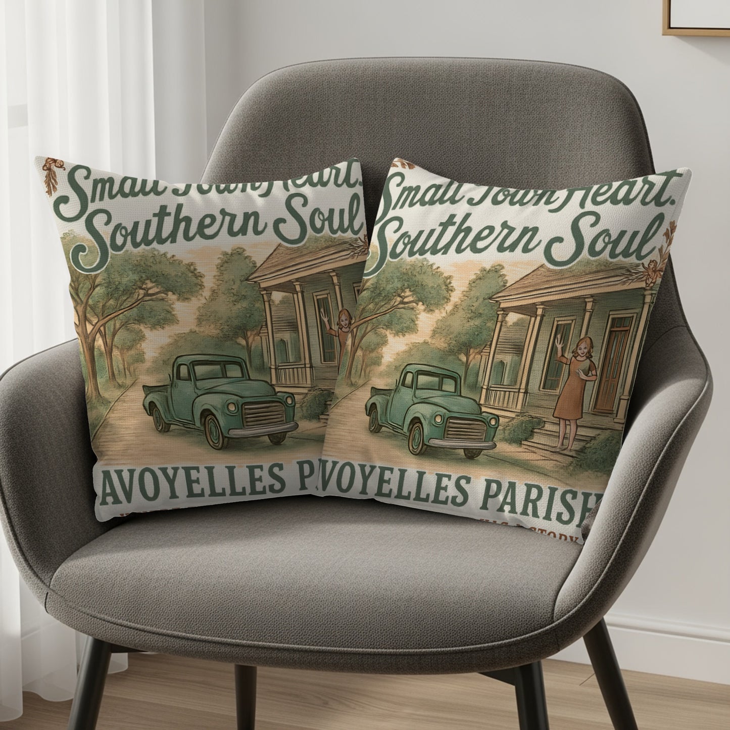 Small Town Heart Southern Soul Pillow product