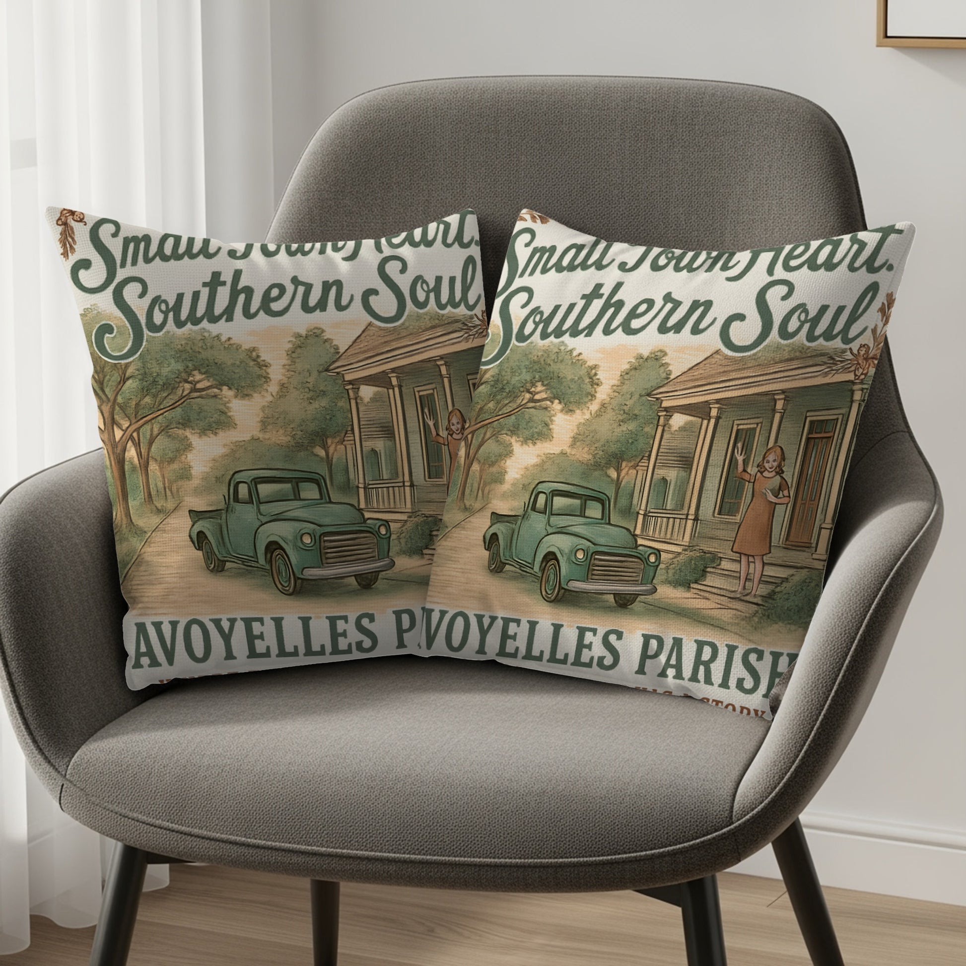 Small Town Heart Southern Soul Pillow product