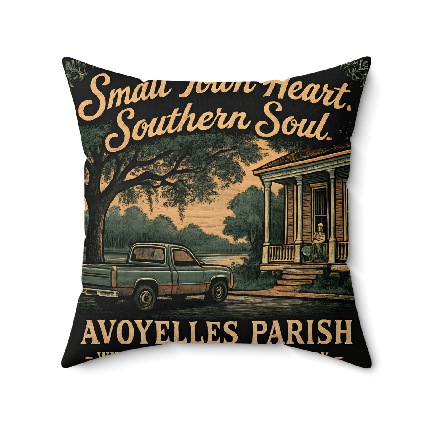 Small Town Heart Southern Soul Avoyelles Parish Pillow product