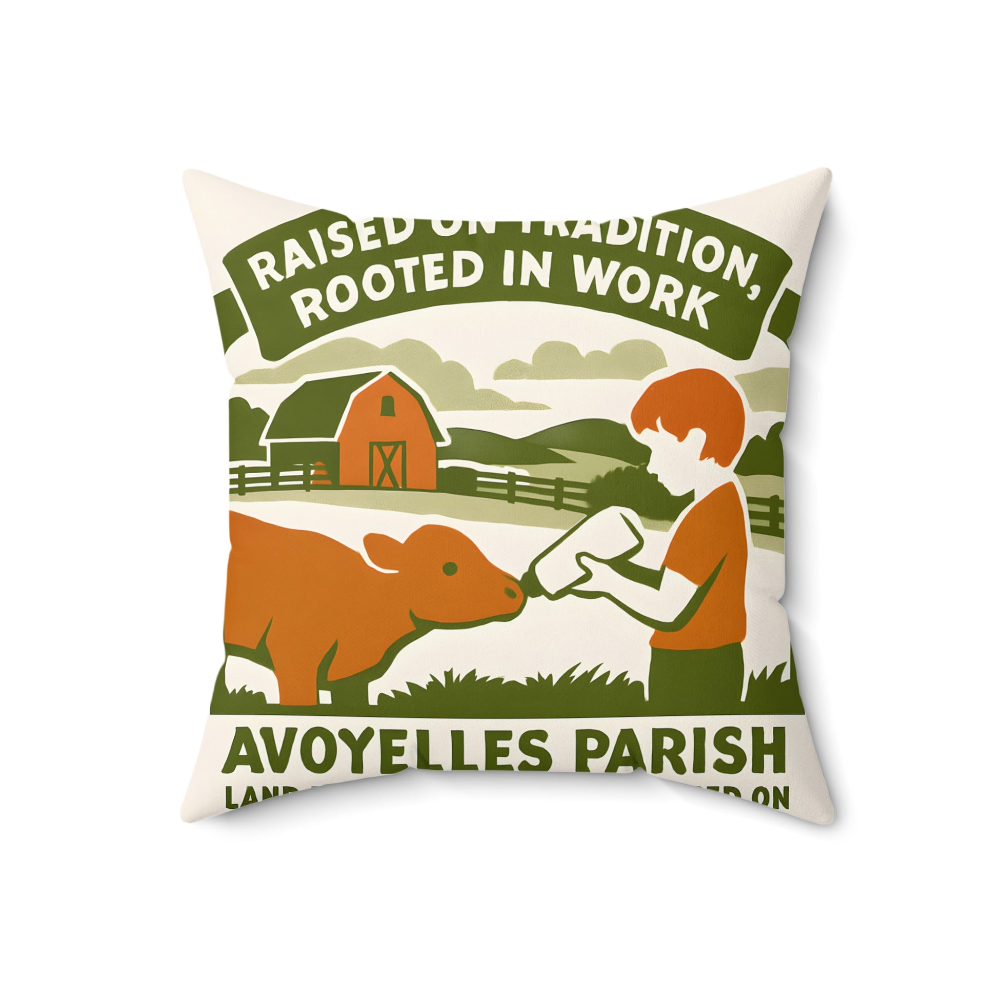 Raised on Tradition Rooted in Work Pillow product type
