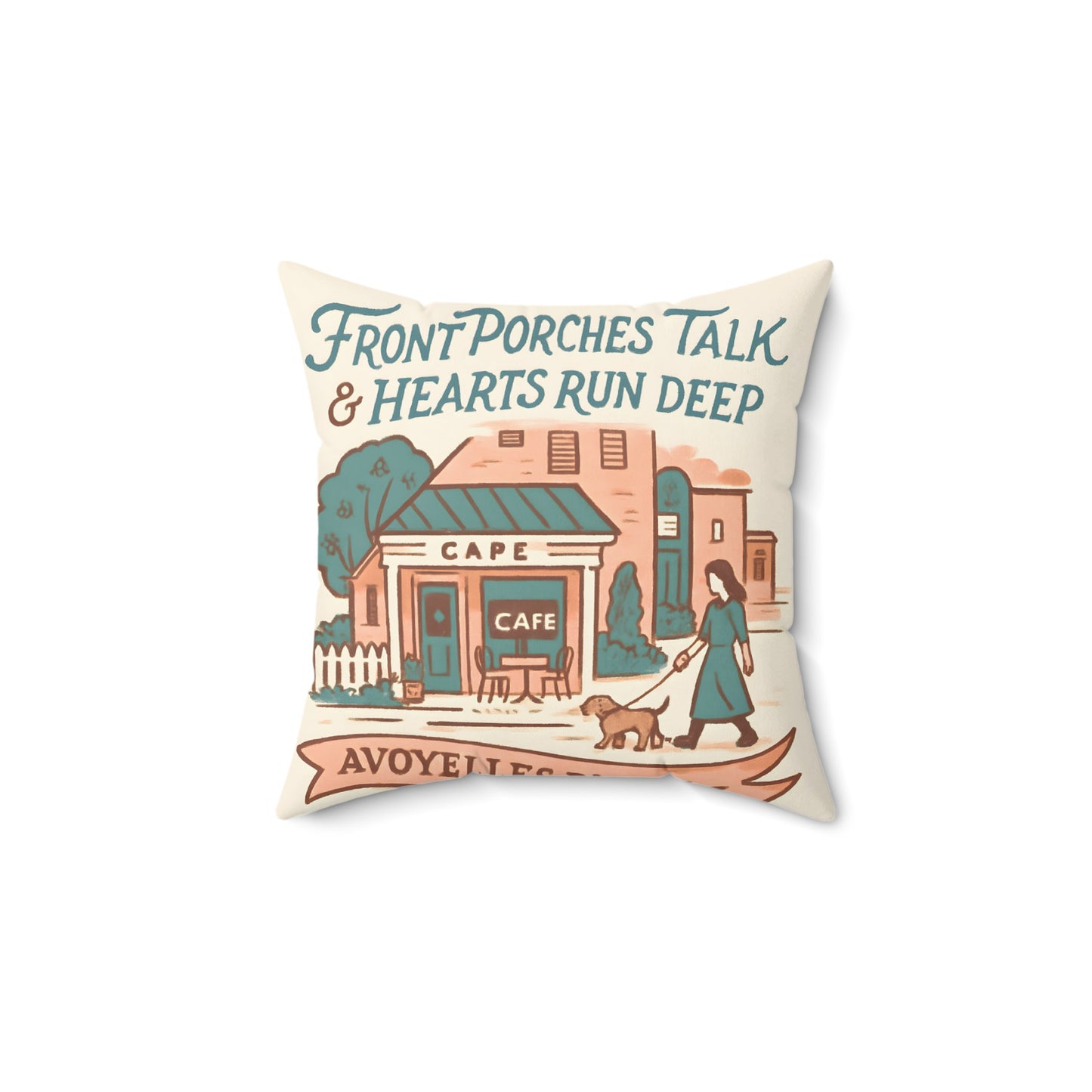 Front Porches Talk Hearts Run Deep Pillow product