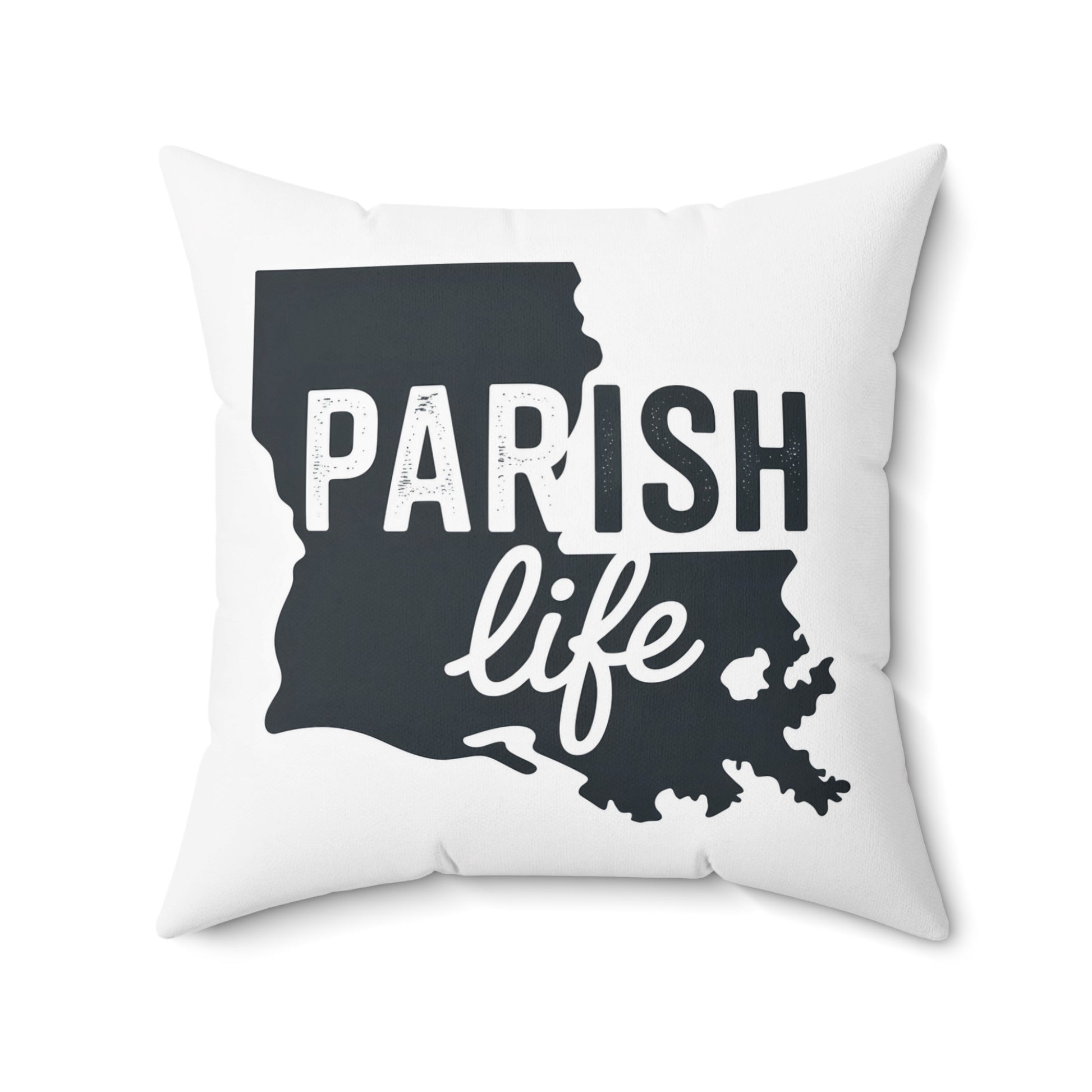 Parish Life Louisiana Map Design Pillow product