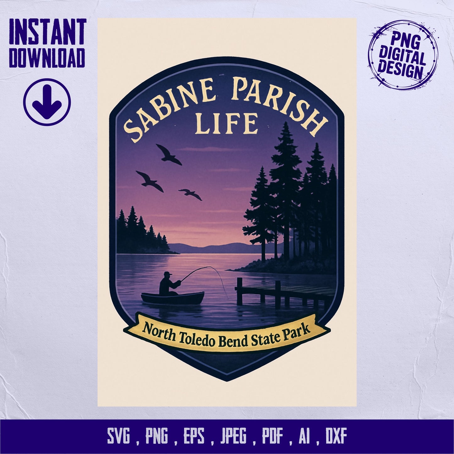 Sabine Parish Life North Toledo Bend State Park Digital svg png eps jpeg ai Download