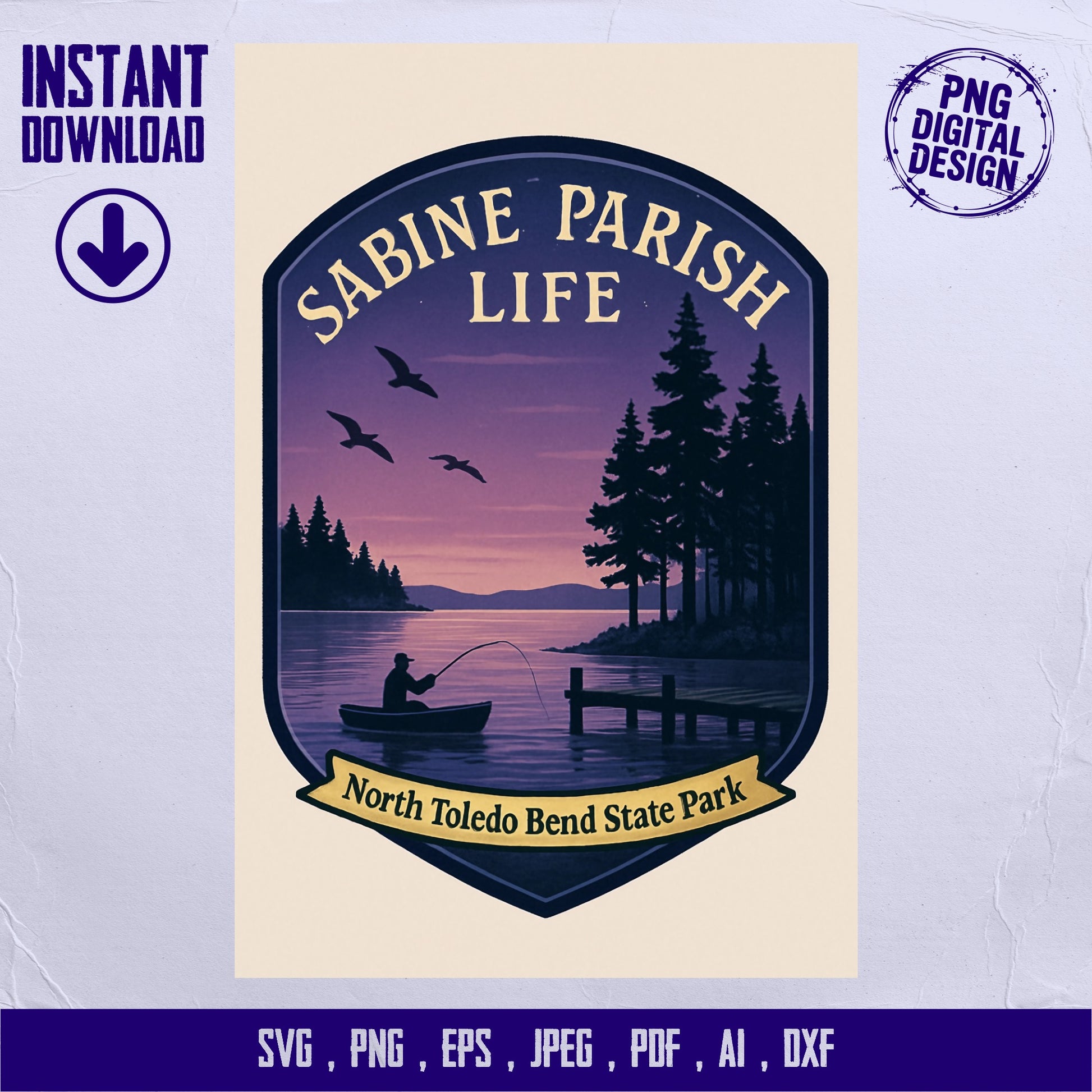 Sabine Parish Life North Toledo Bend State Park Digital svg png eps jpeg ai Download