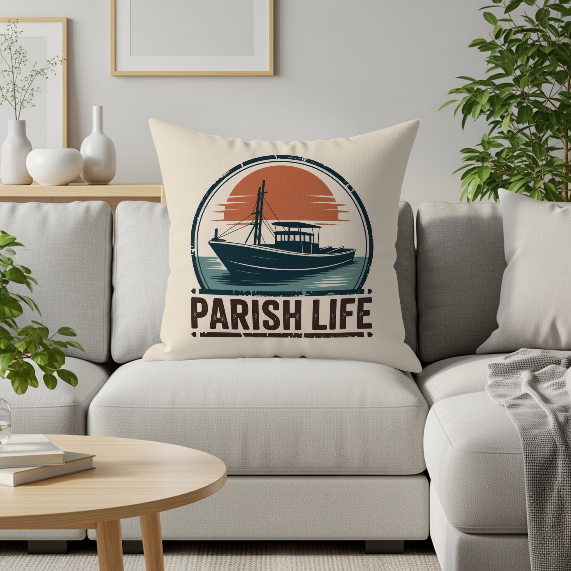 Life on the Water Parish Life Pillow product