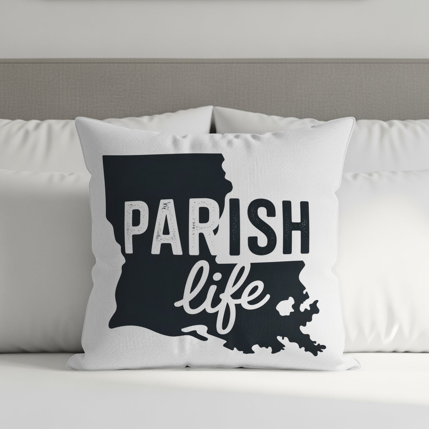 Parish Life Louisiana Map Design Pillow product