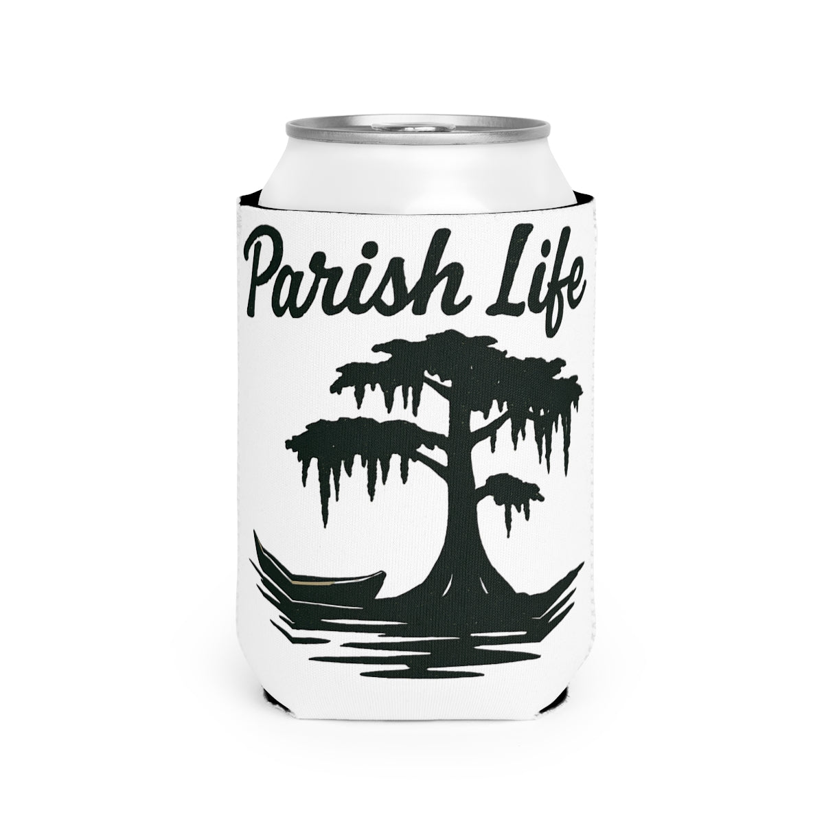 Parish Life Tree and Canoe Graphic Can Cooler product