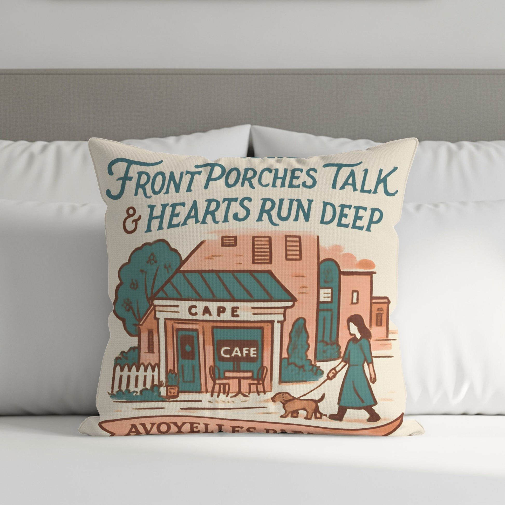 Front Porches Talk and Hearts Run Deep Pillow product type