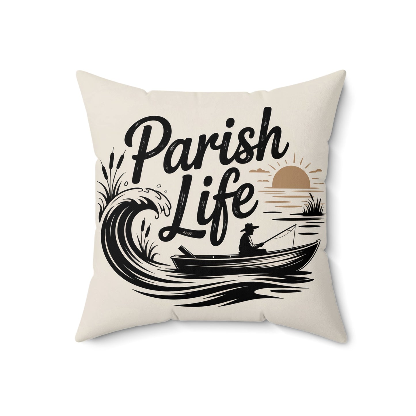 Parish Life Graphic Wave Print Cushion product
