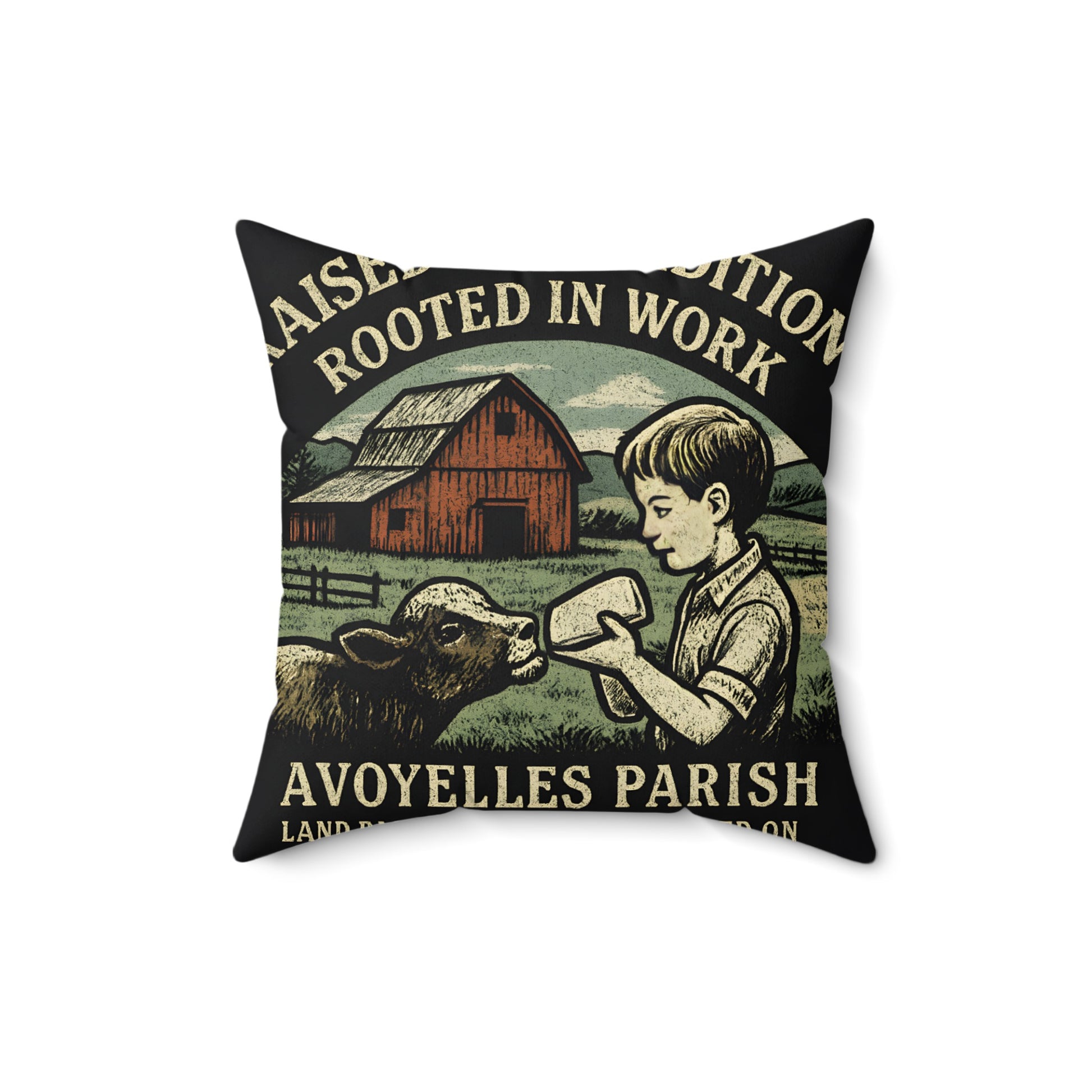 Rooted in Work Avoyelles Parish Farm Design Pillow product type