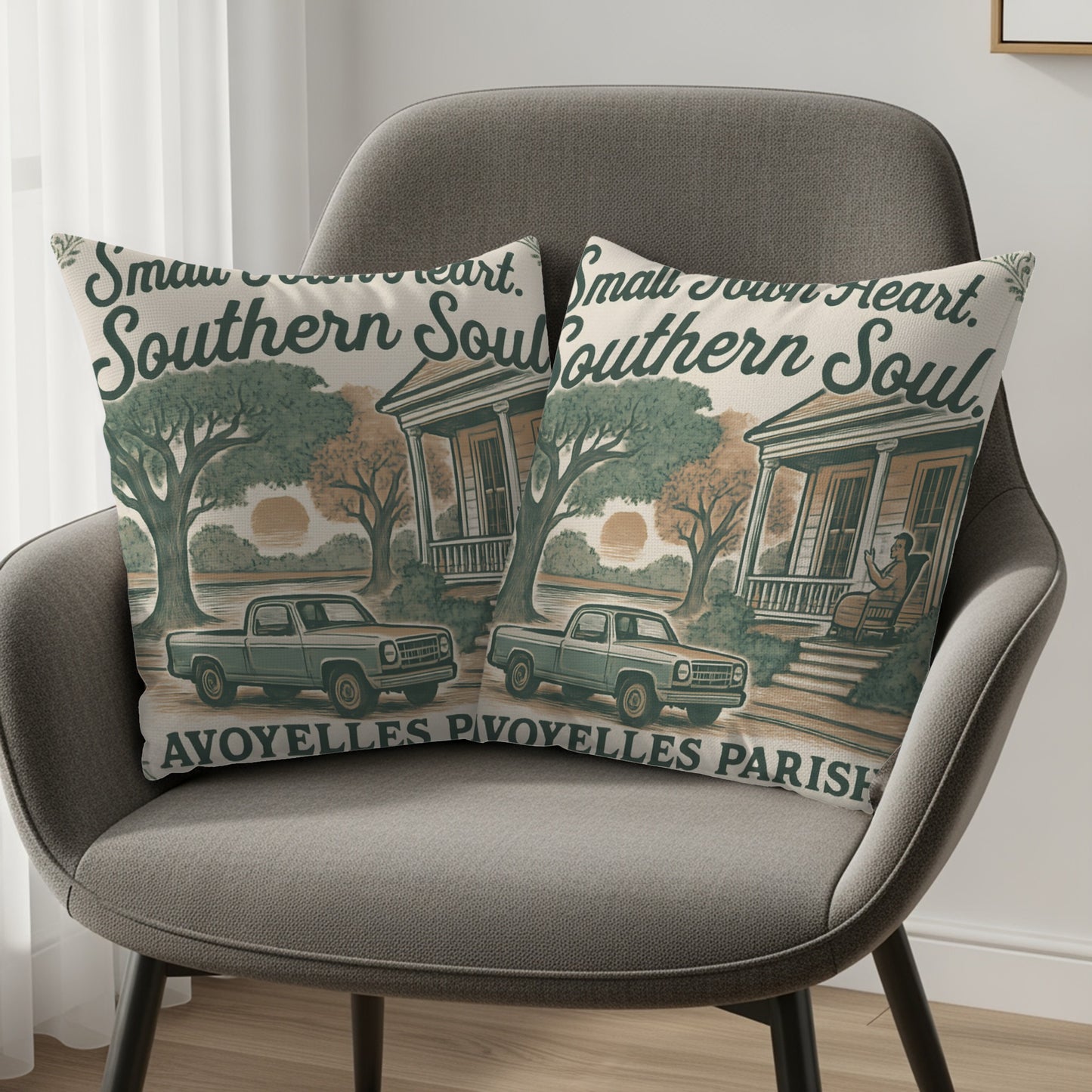Southern Soul Small Town Heart Stylish Pillow product